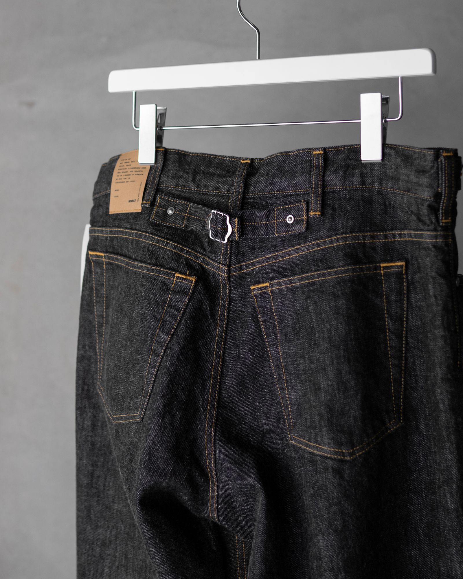 5P STRAIGHT DENIM PANTS / One Wash Black