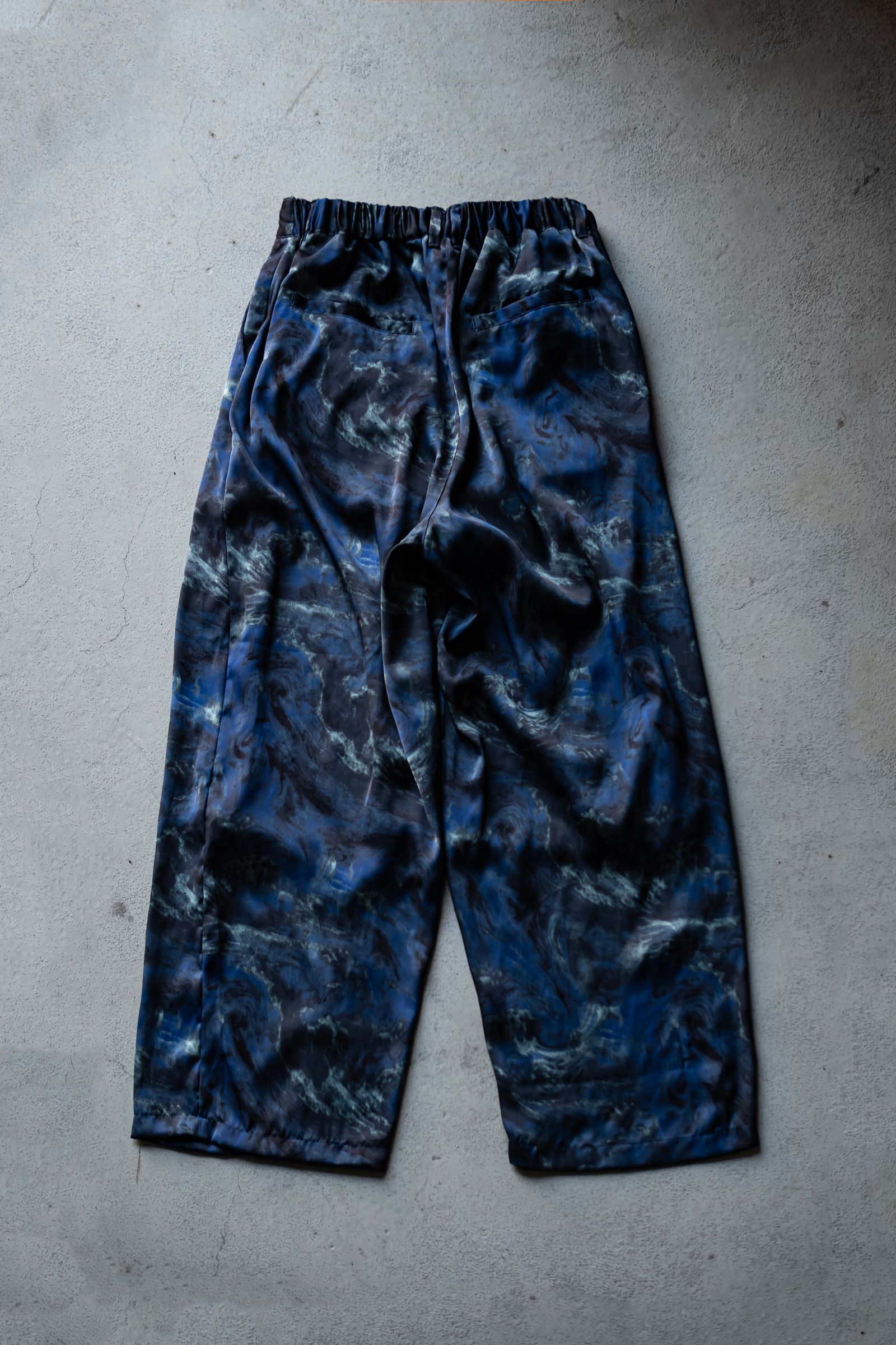 ABSTRACT WIDE EASY PANTS / NAVY