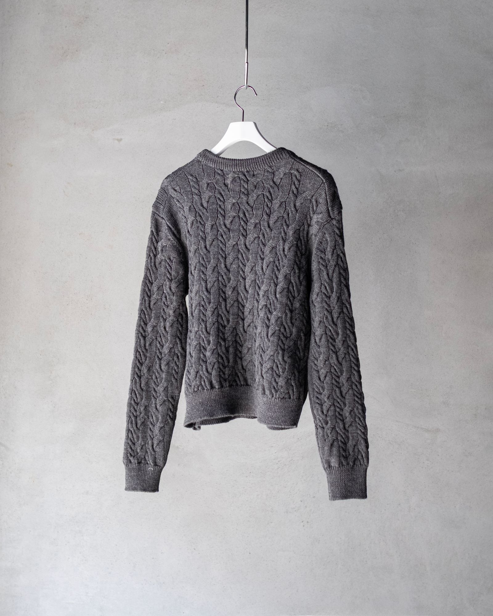 Cable Knit in Mérinos d'Arles / Gray Melange