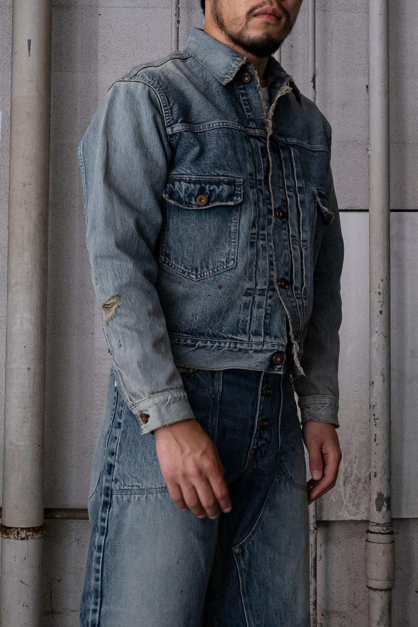 SUGERHILL 22ss FADED 2ND DENIM JACKET | hartwellspremium.com