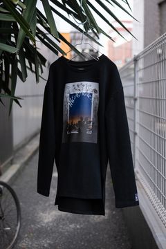 Print L/S Tee / blk