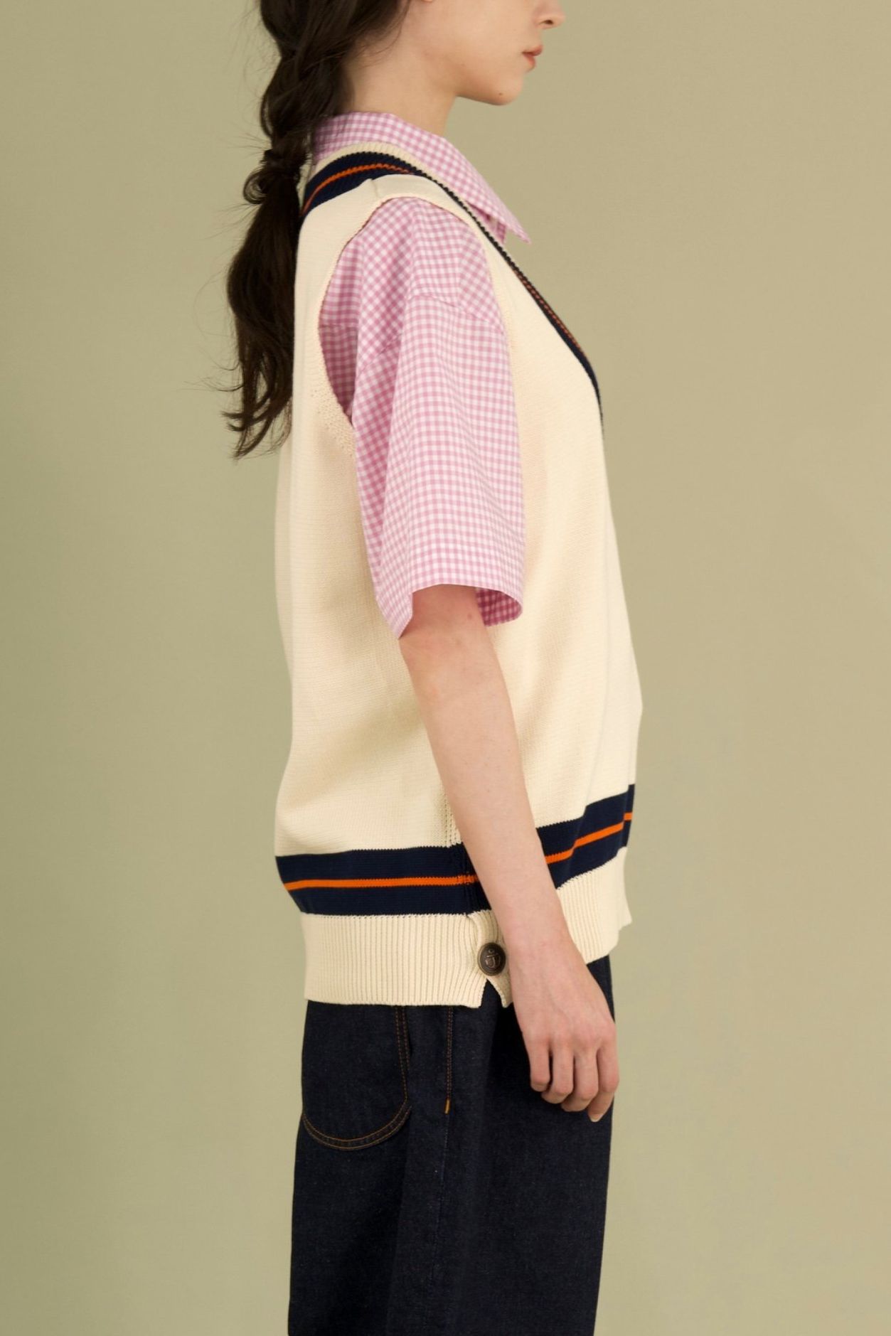 TILDEN KNIT VEST / ivory