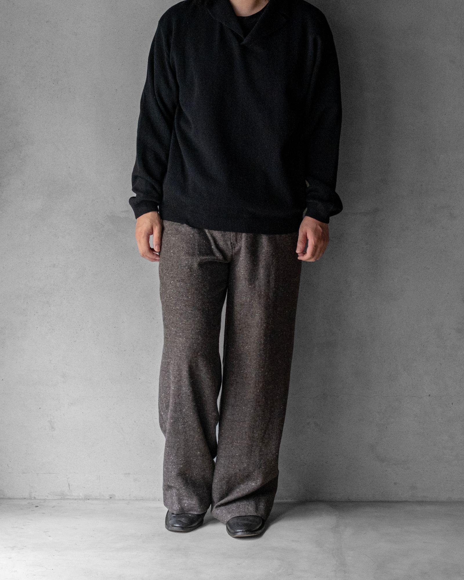 TUCKED BAGGY PANTS / MOCHA GREY