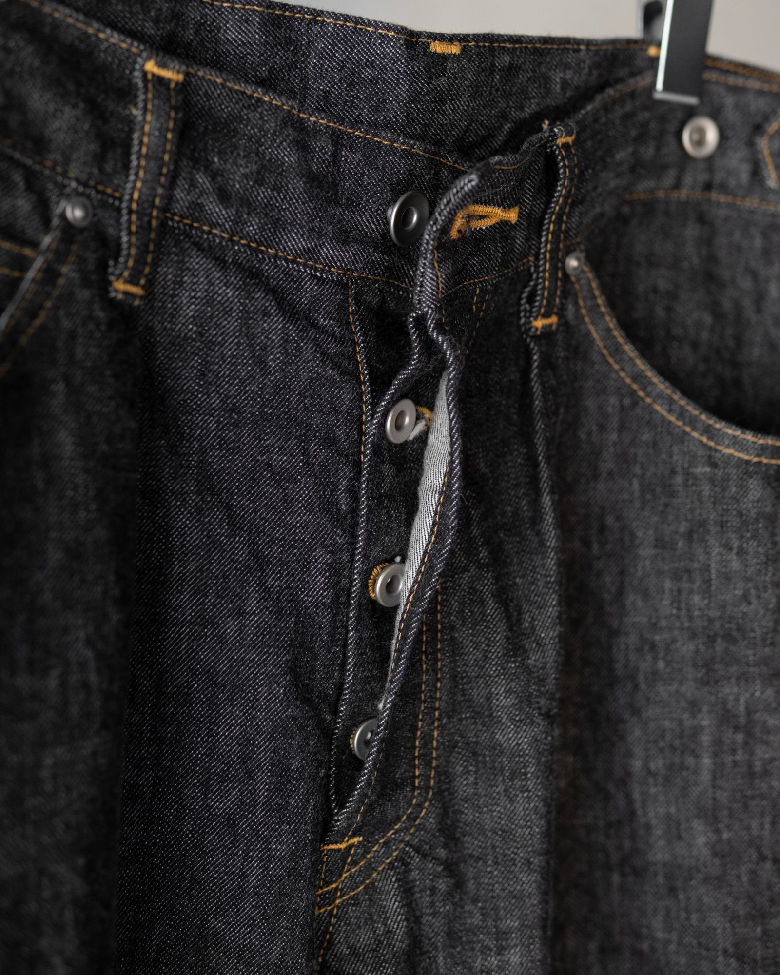 5P STRAIGHT DENIM PANTS / One Wash Black