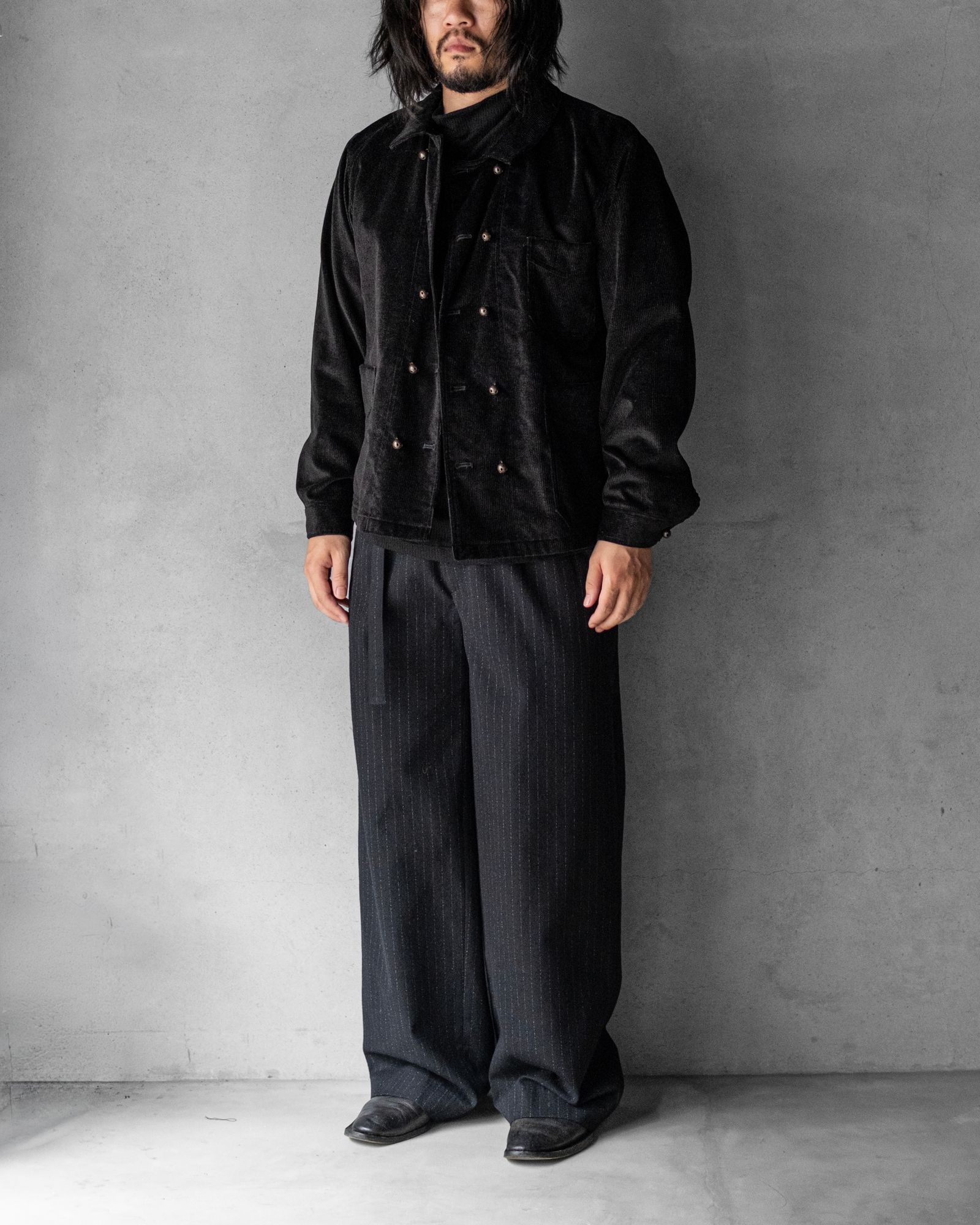 DOUBLE BREASTED COVERALL / BLACK