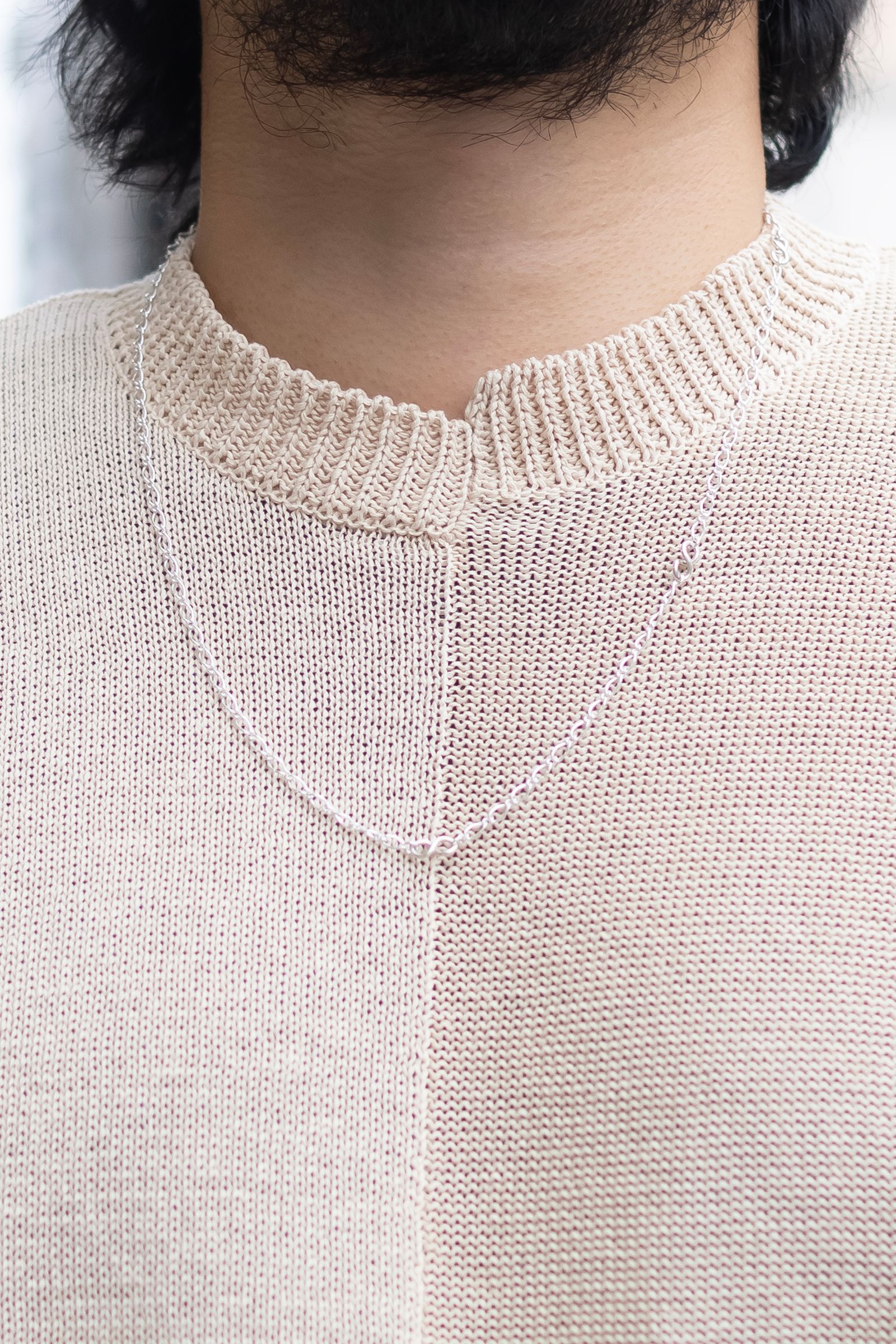 Silver Cross-Over Necklace / Silver
