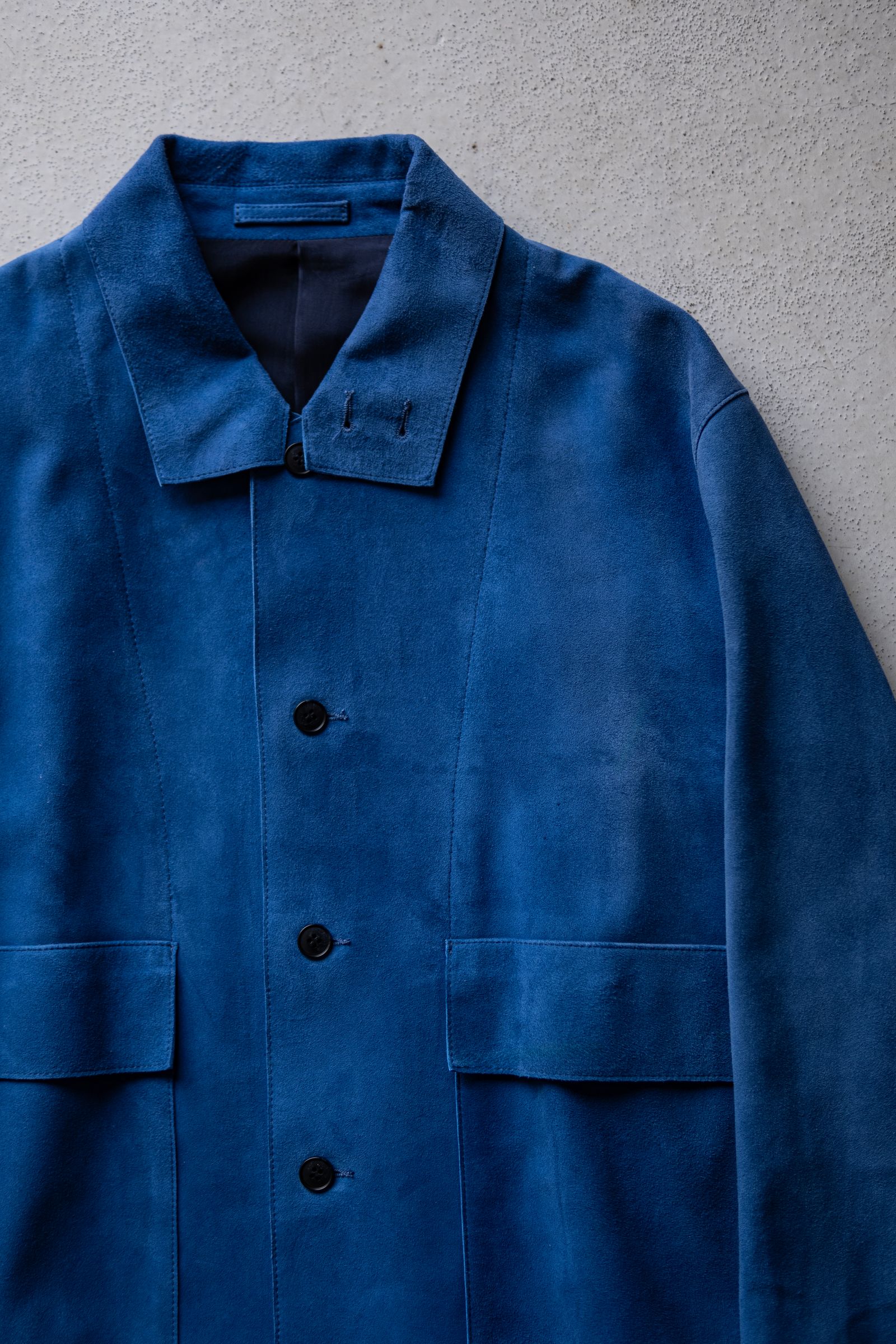 【GEN IZAWAx71MICHAEL】classic leather jacket / BLUE