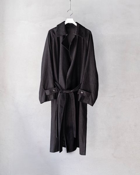 Hemp Oversize Coat / Black