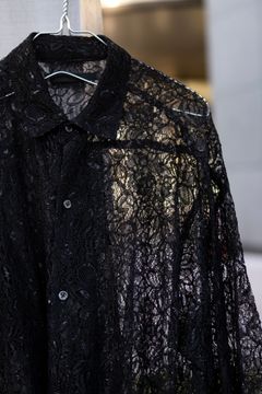 GLITTER LACE L/S SHIRT / BLACK