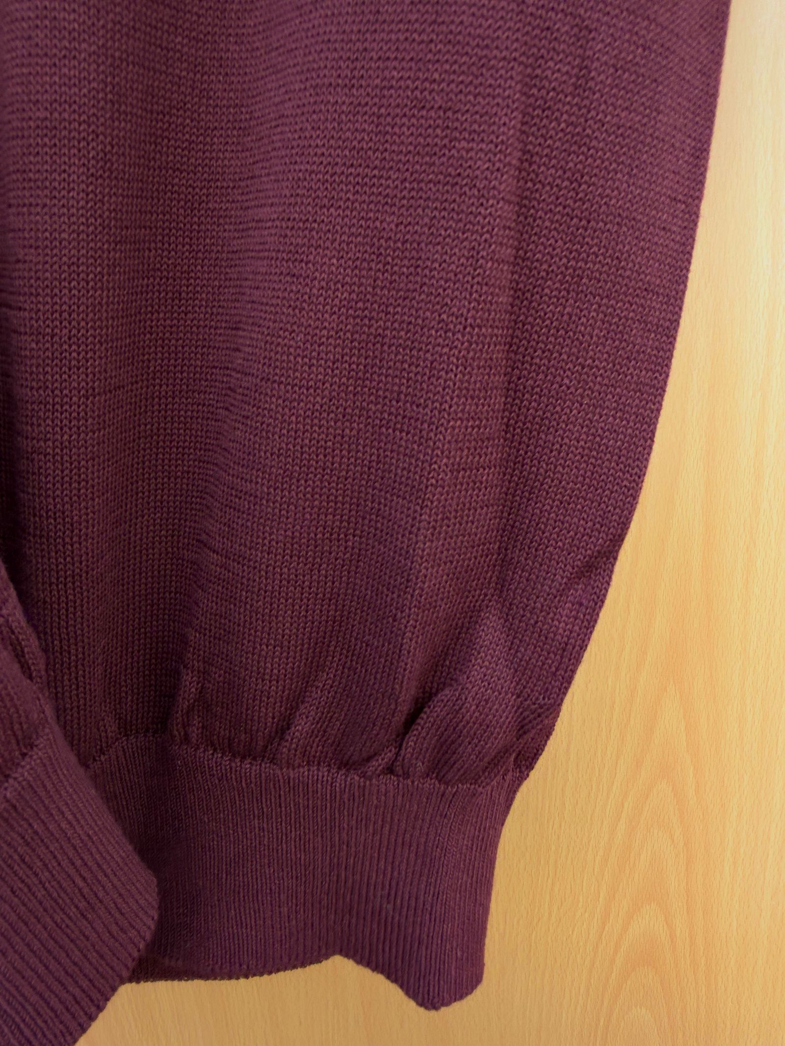 Wide knit T-Shirt / Burgundy