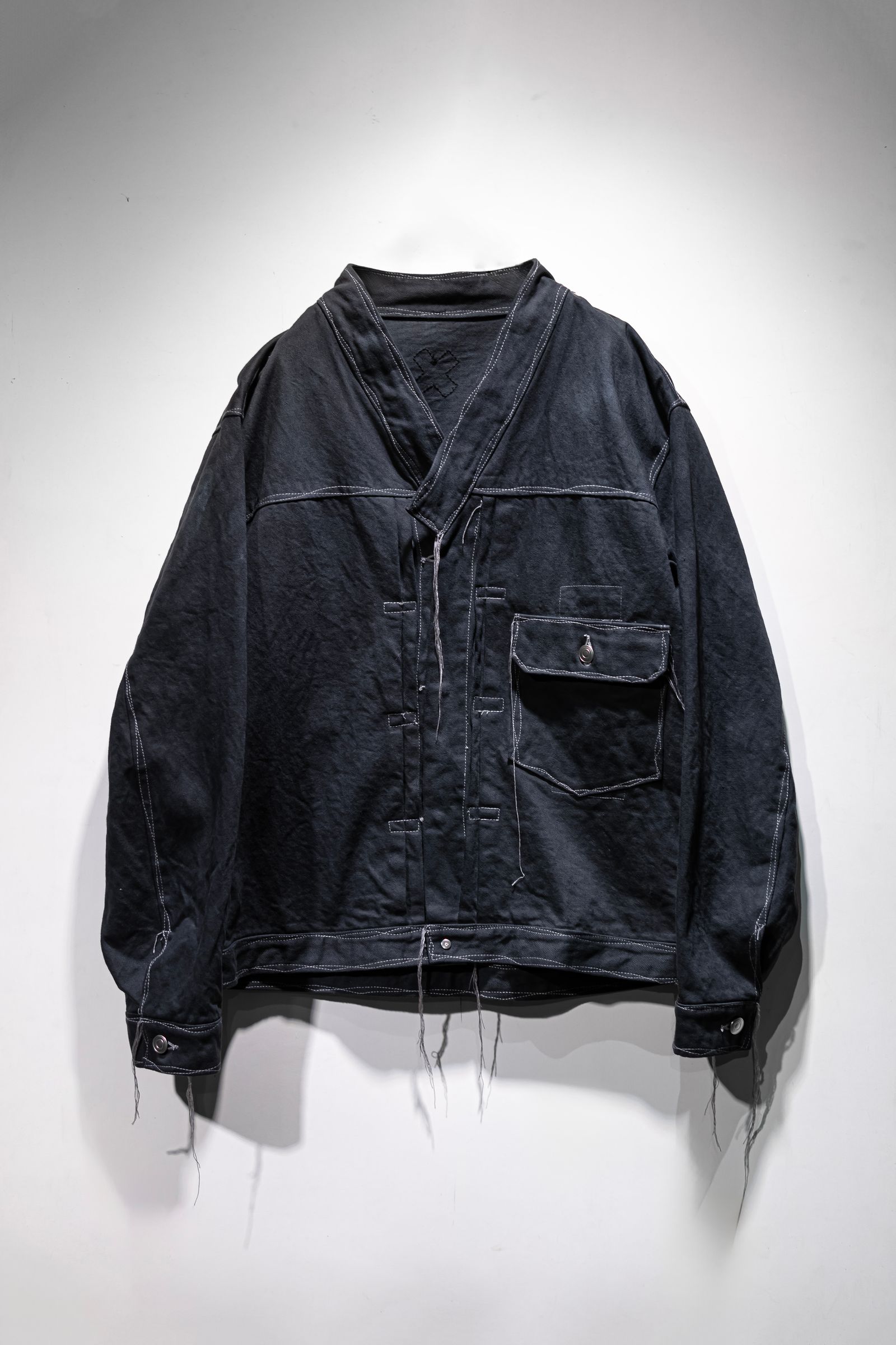 LQUARTET - 【LQUARTET×Retikle】Japanese Neck Denim Jacket