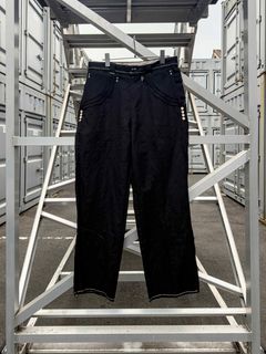 “SAMON” pleated ceremony pants / Black