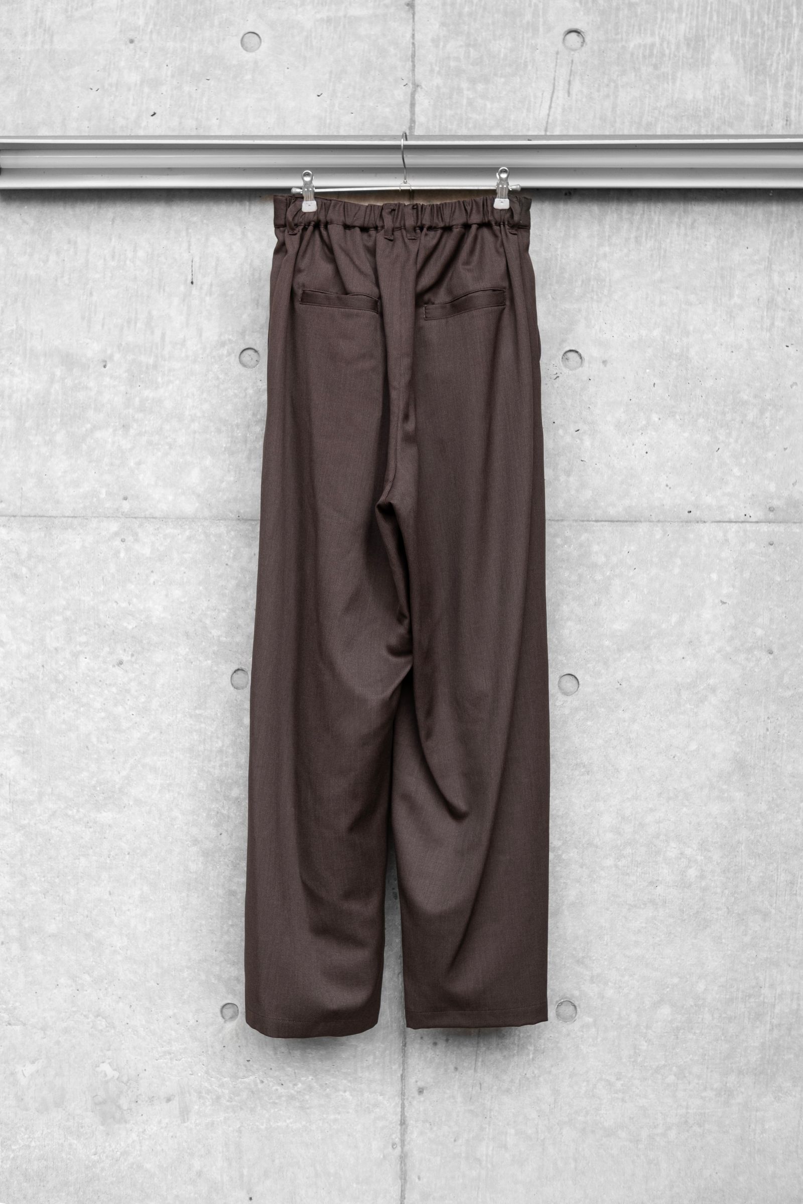 2TUCK WIDE EASY PANTS / BROWN