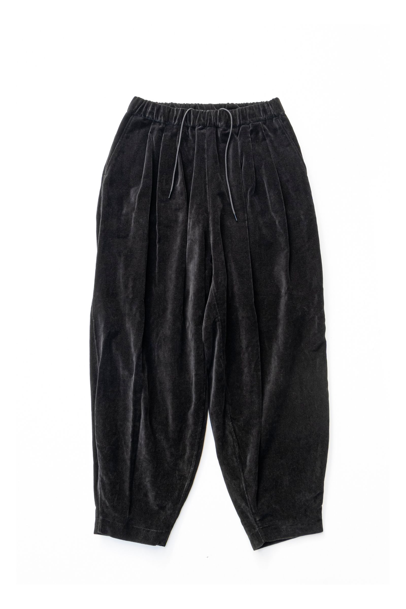 roundabout - Velvet Wide Easy Pants / Black | Retikle Online Store