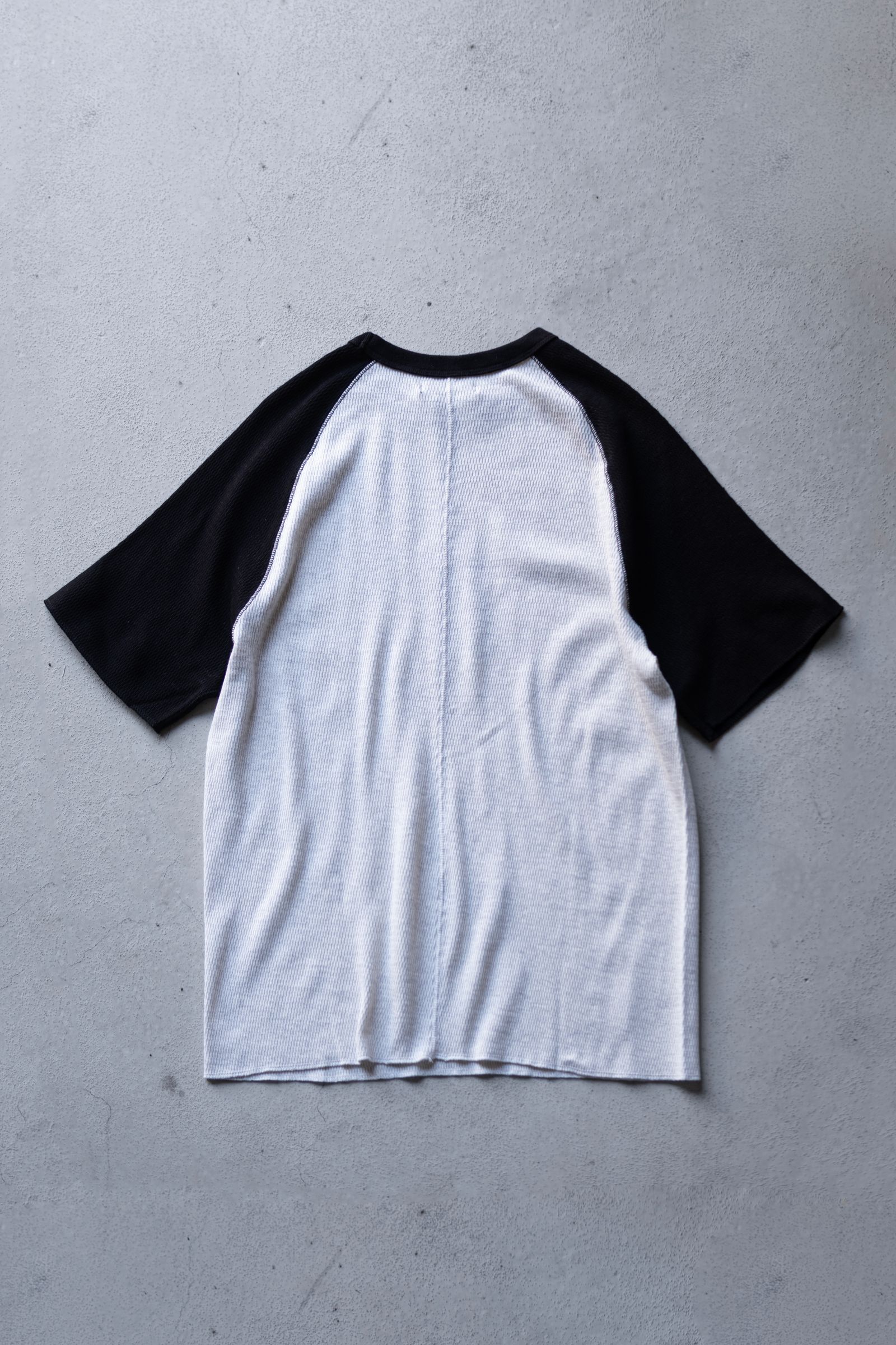 RAGLAN SLEEVE THERMAL SS / WHITE×BLACK