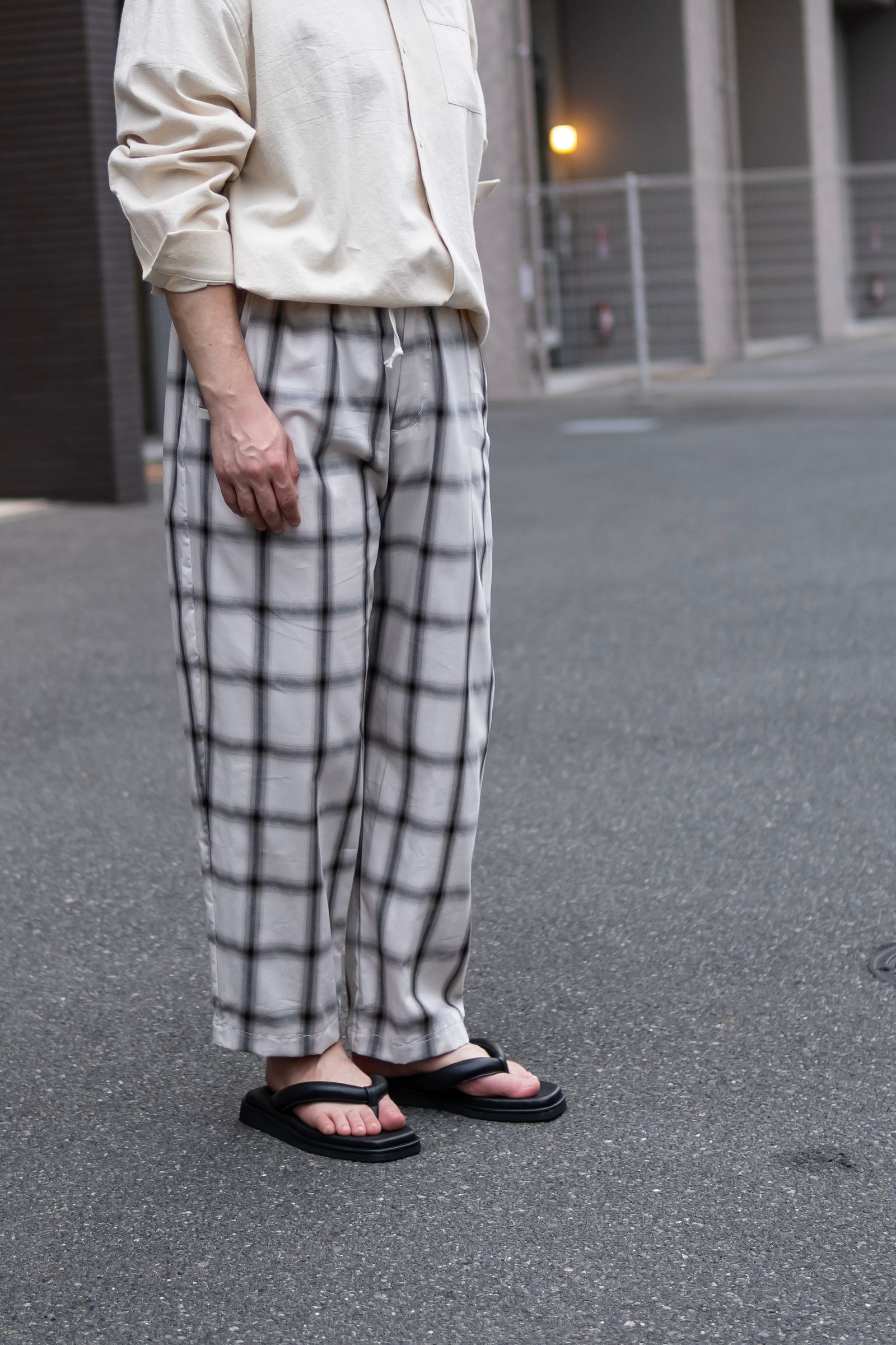 Cotton Ombre L-pocket Craftsman Pajama Pants / Beige