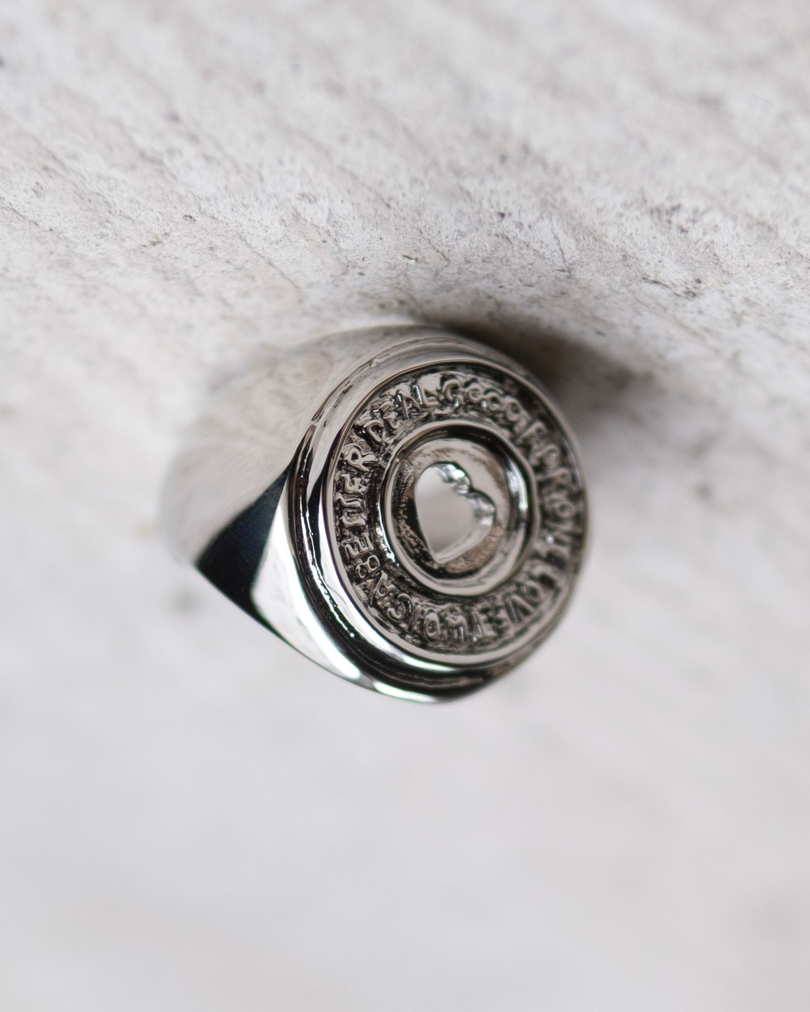 The Jazz Heart Coin Ring / Silver