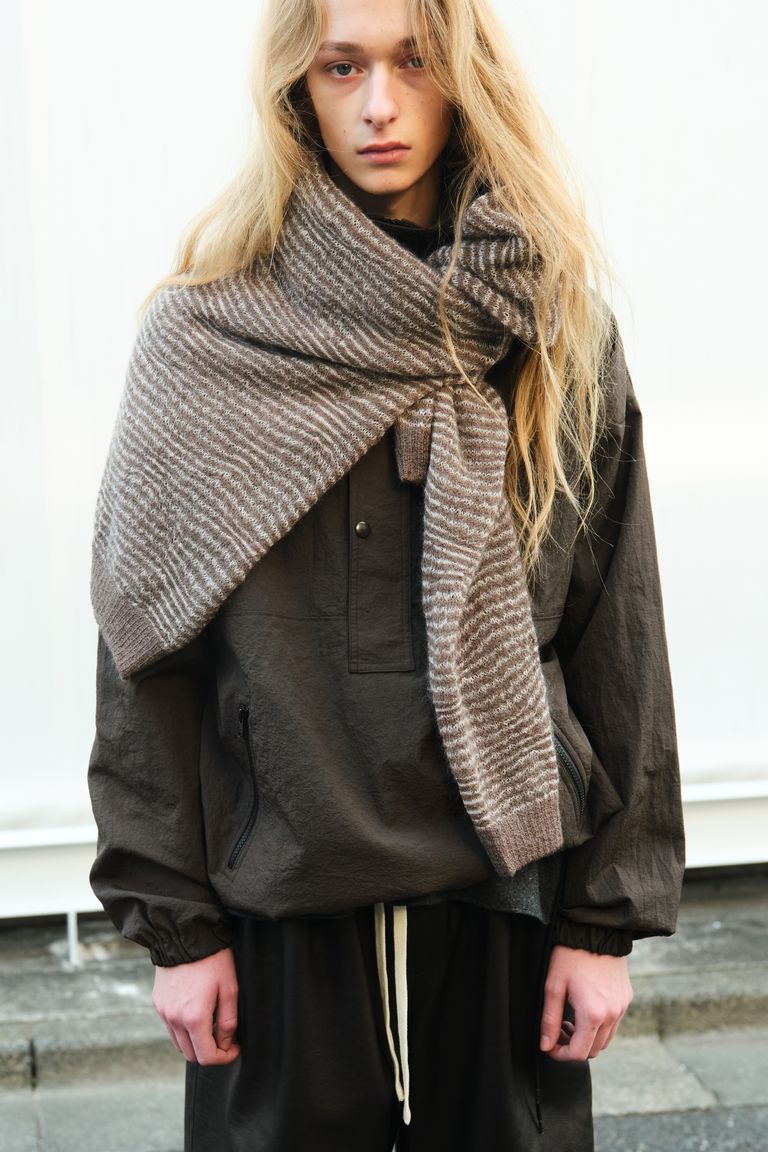 Blanc YM - Crazy Border Mohair Knit / Beige | Retikle Online Store 