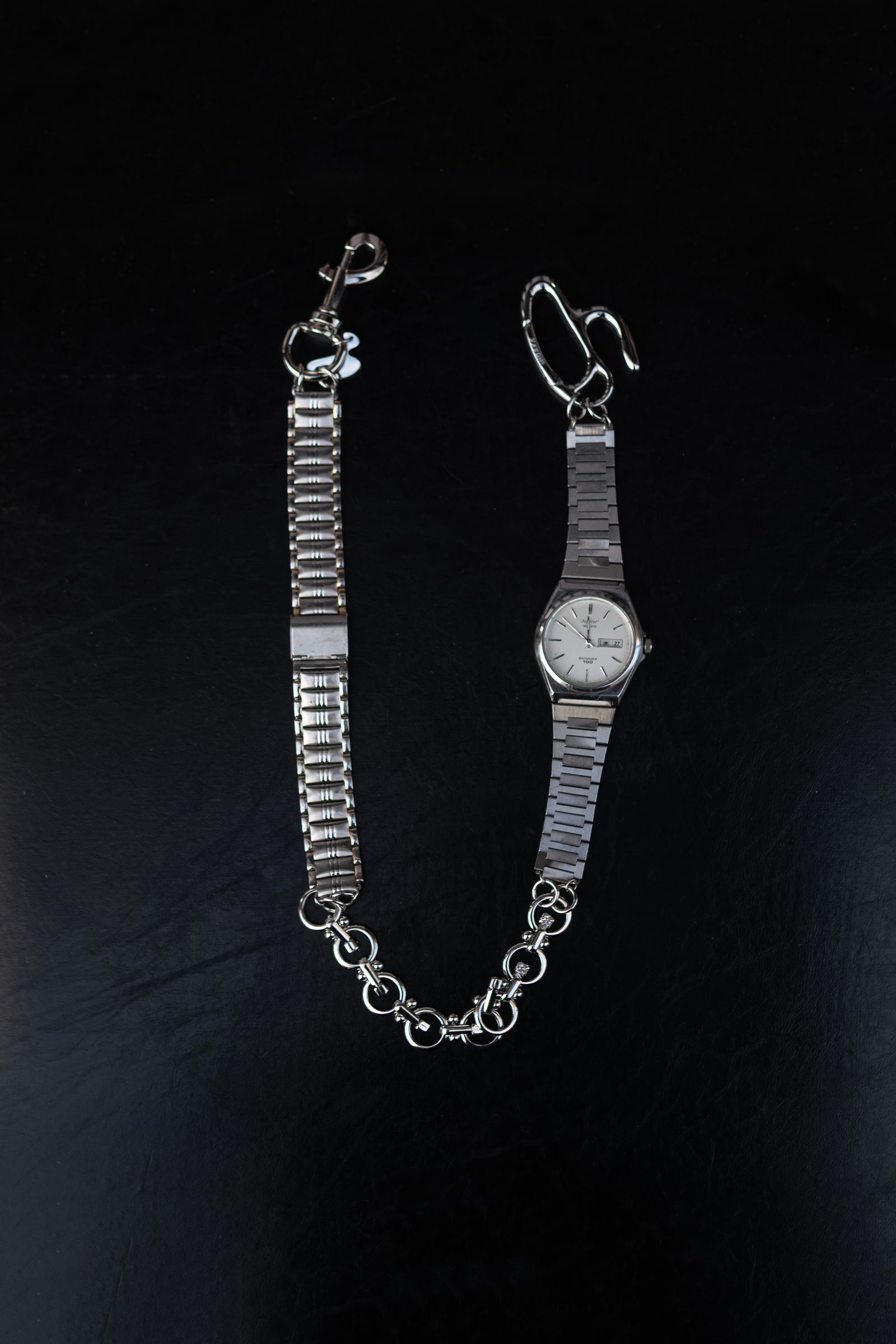 Vintage Watch Links Chain / Silver