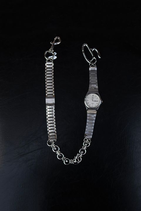 Vintage Watch Links Chain / Silver
