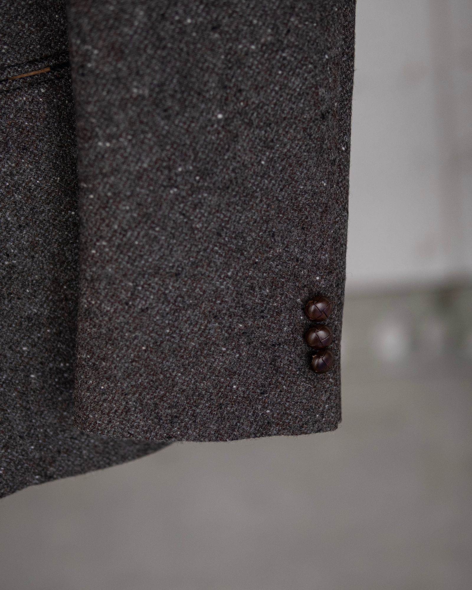 SINGLE-BREASTED 2BUTTON COMFORT-FIT LINED JACKET / MOCHA GREY