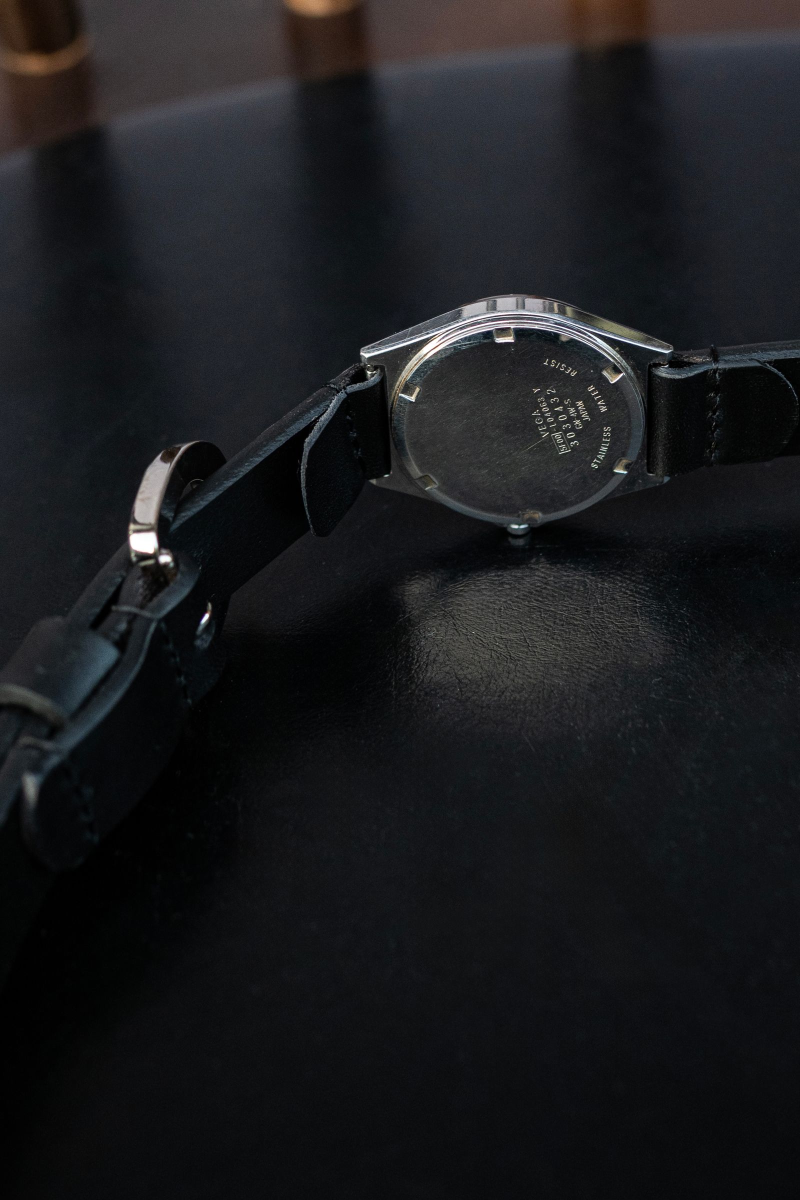 Vintage Watch Belt - Narrow / Black