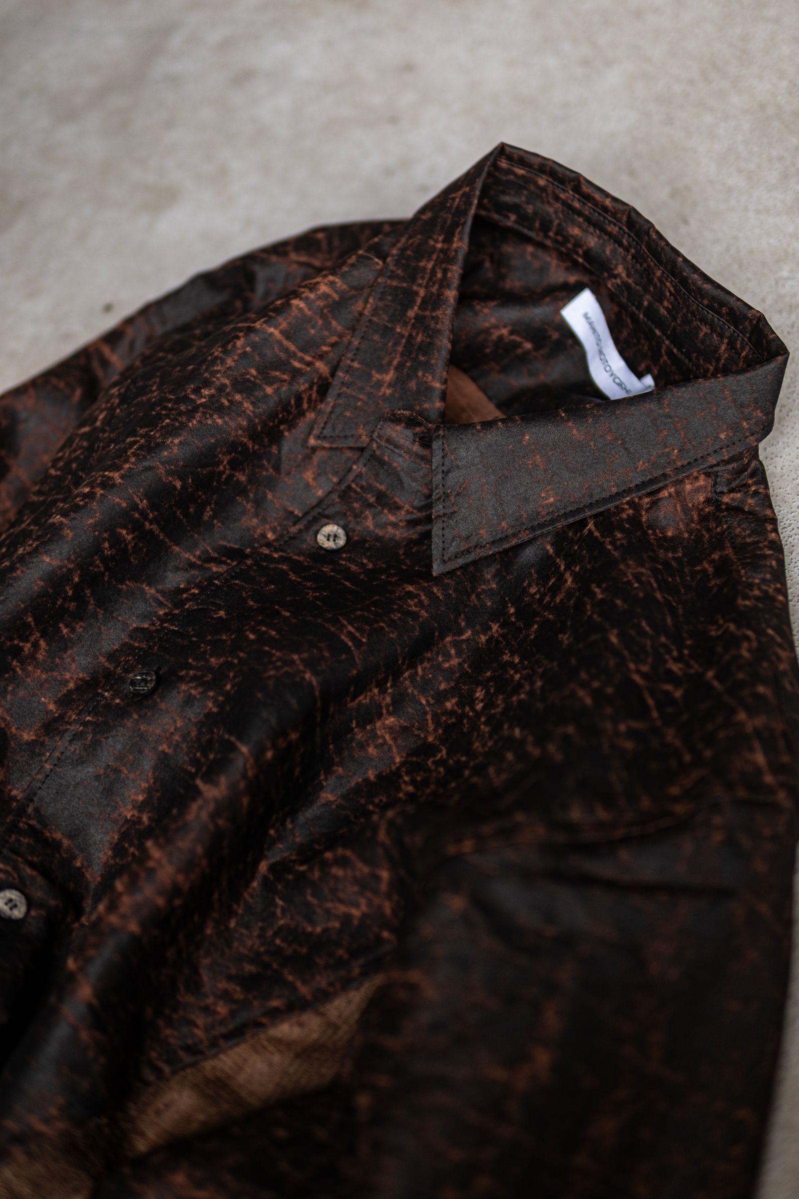 Silk Dorozome Shirt / Brown