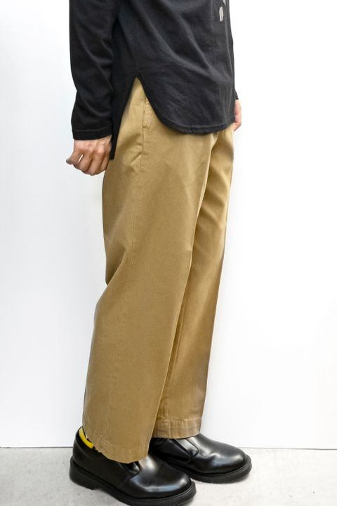 Dragon Twill 1tuck Wide Pants / KHAKI