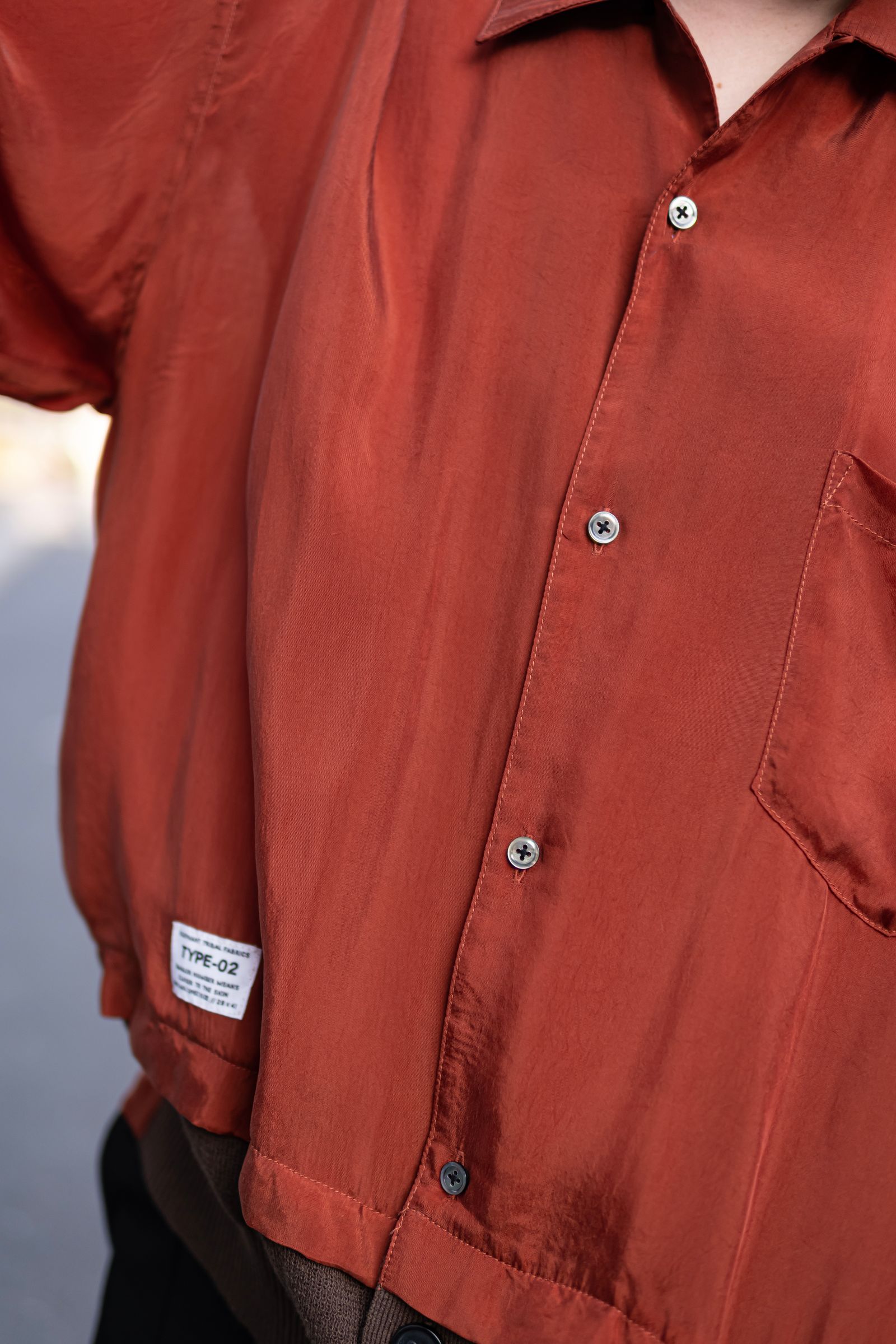 Knit Docking OC Shirt / SUNSET ORANGE
