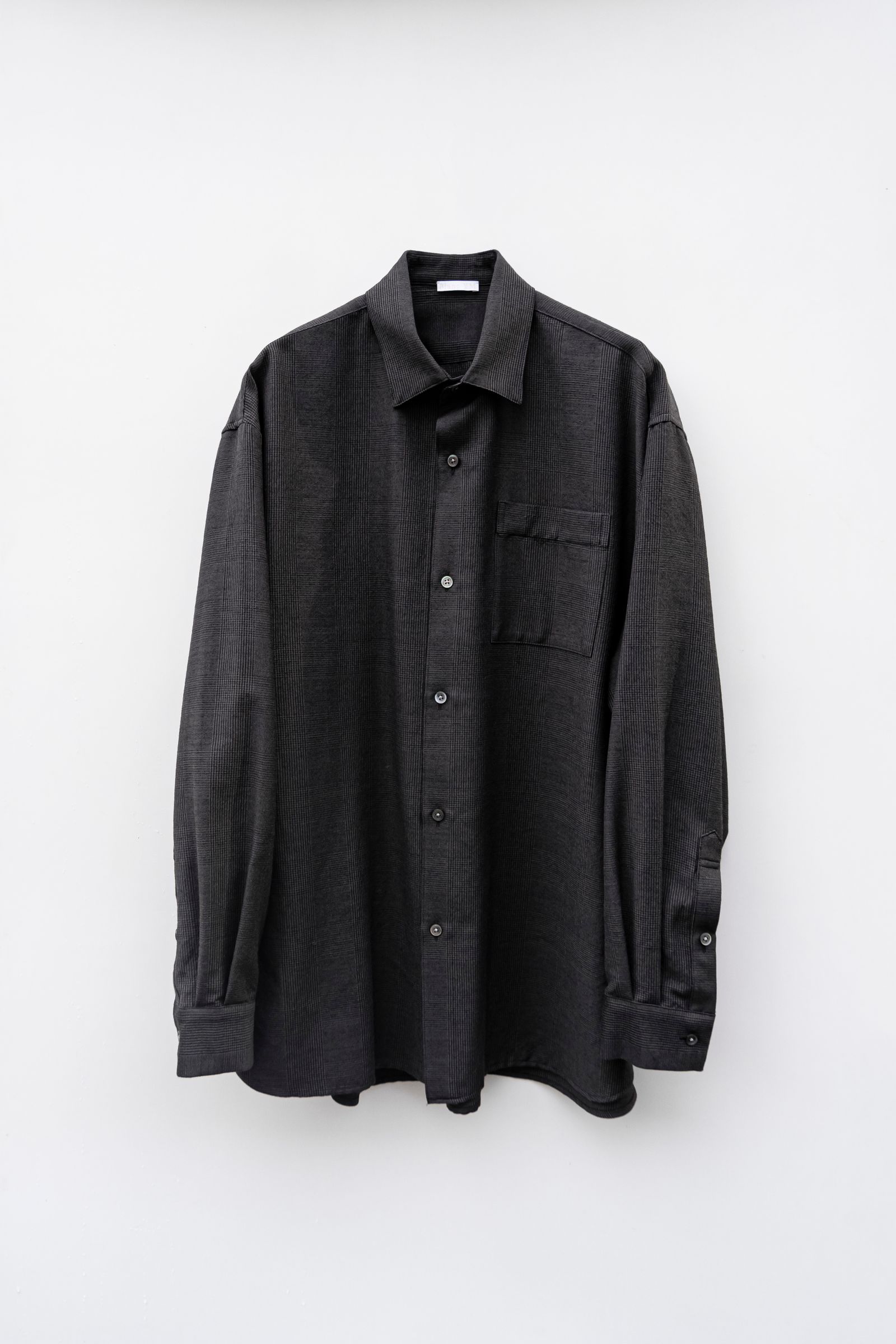 Blanc YM - Plaid Wide Shirt / Green | Retikle Online Store