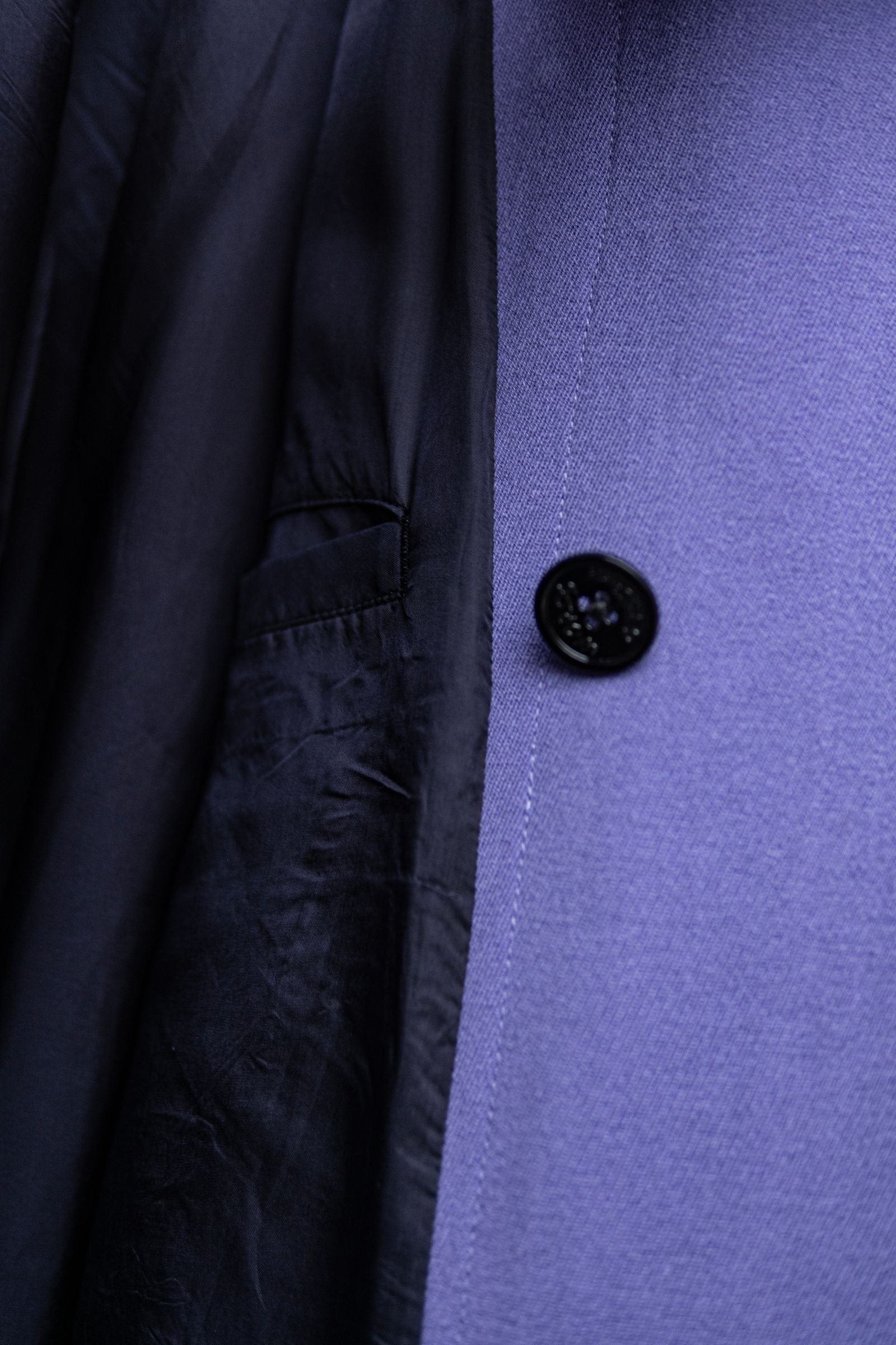 LONG TORSO COAL MINER WITH WORDS / AUBERGINE BLUE