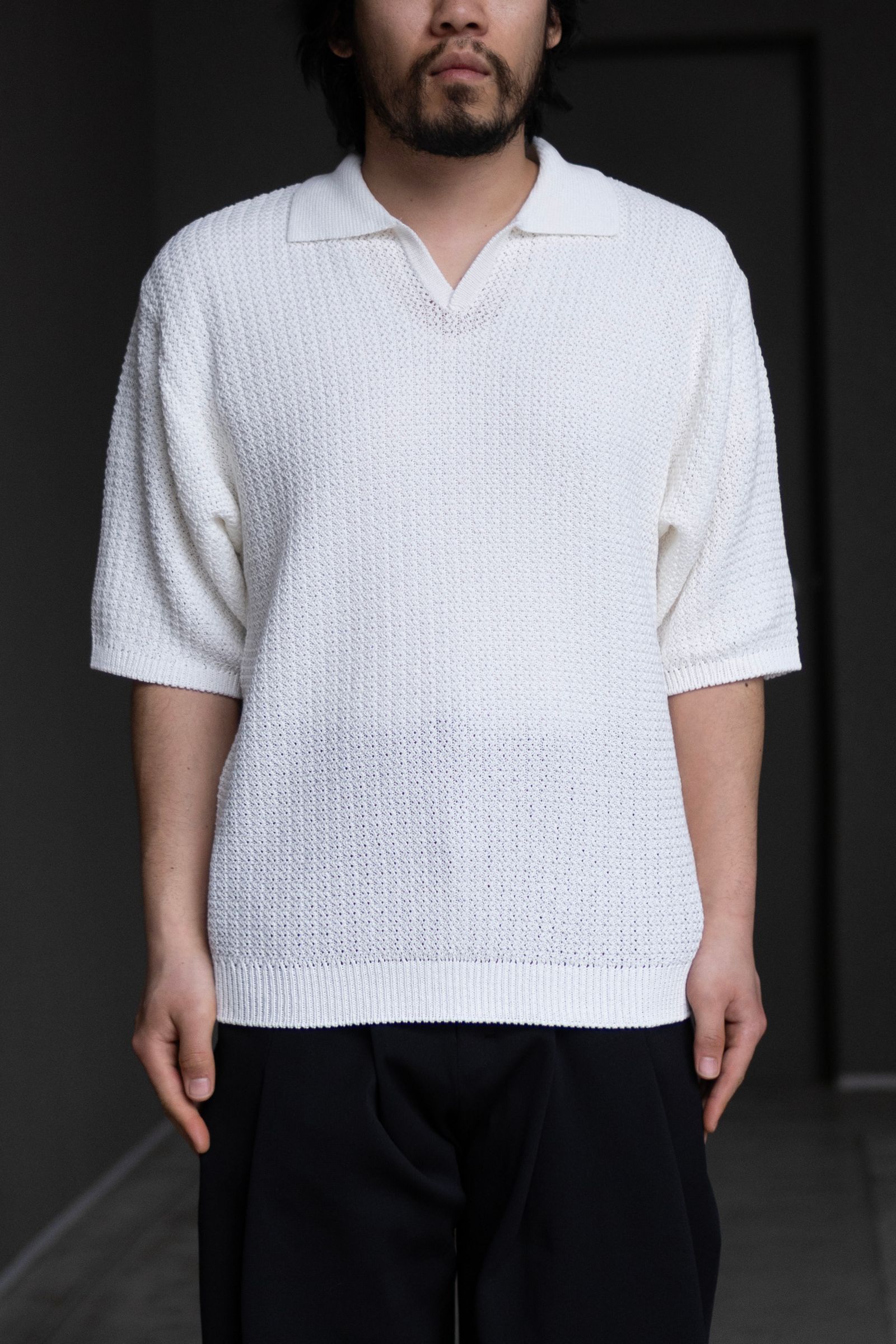 Blanc YM - Skipper knit Shirt / White | Retikle Online Store