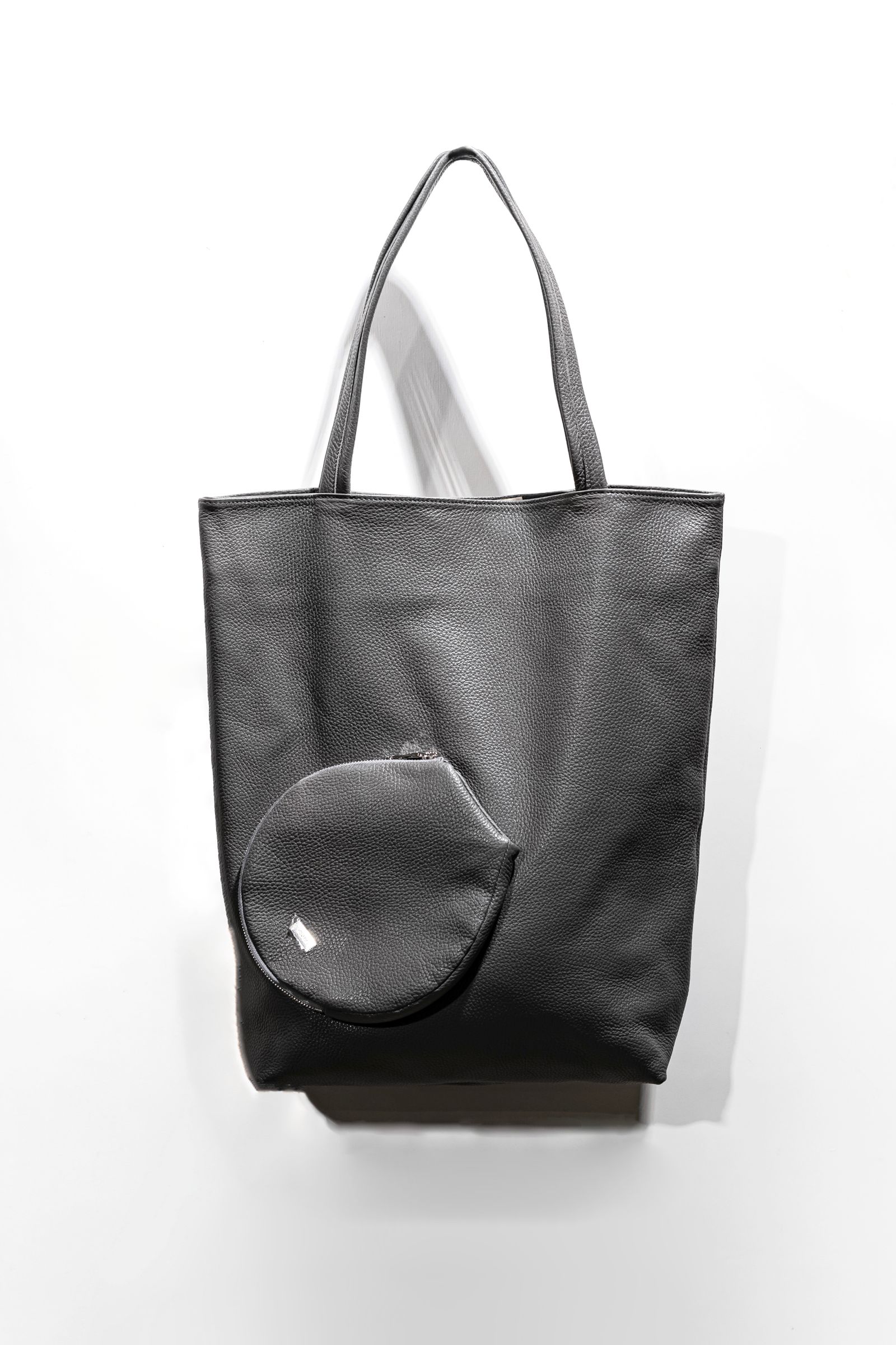 HIDAKA - PING-PONG LEATHER TOTE / GRAY | Retikle Online Store