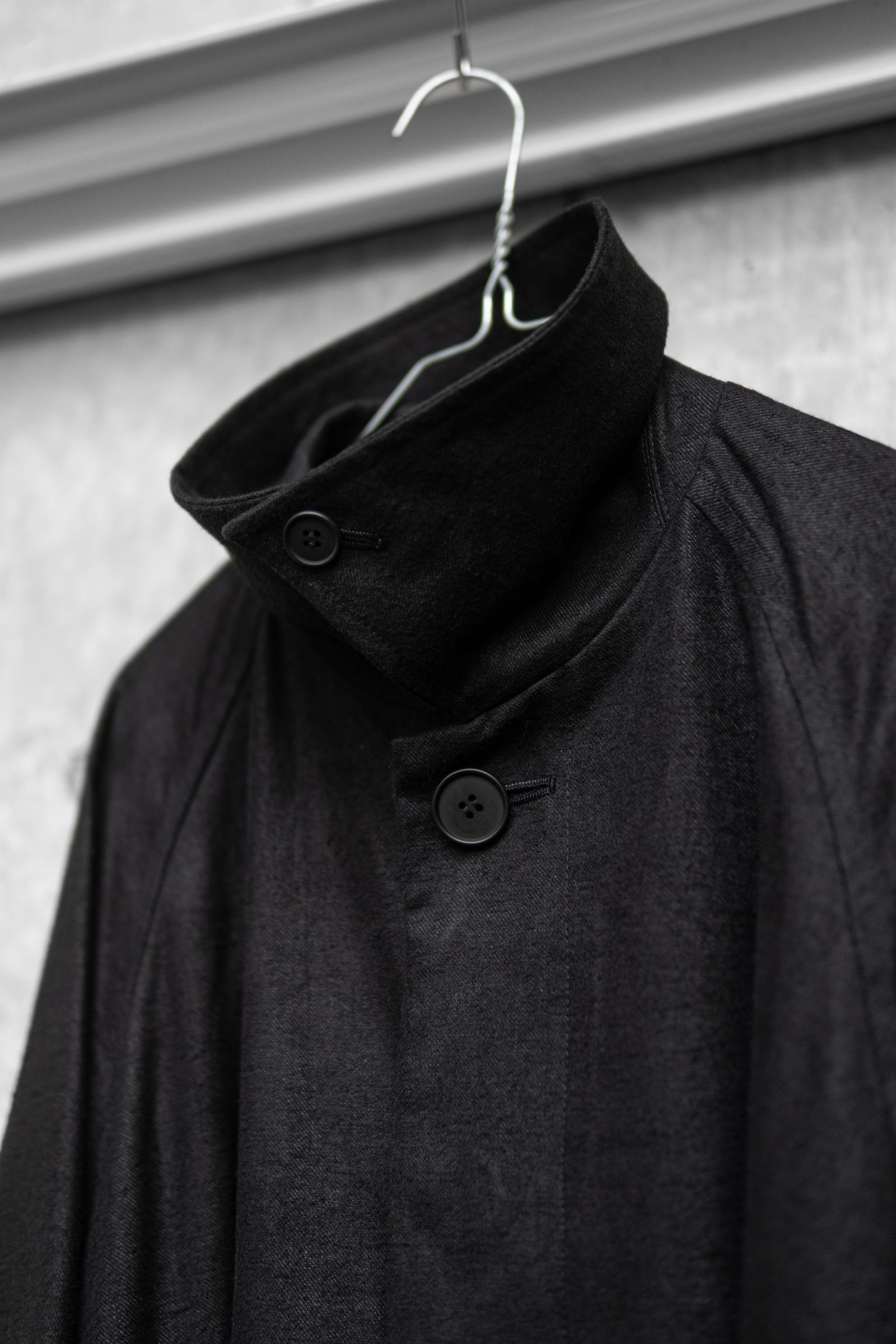 HEMP OVERSIZE BALMACAN COAT / Black