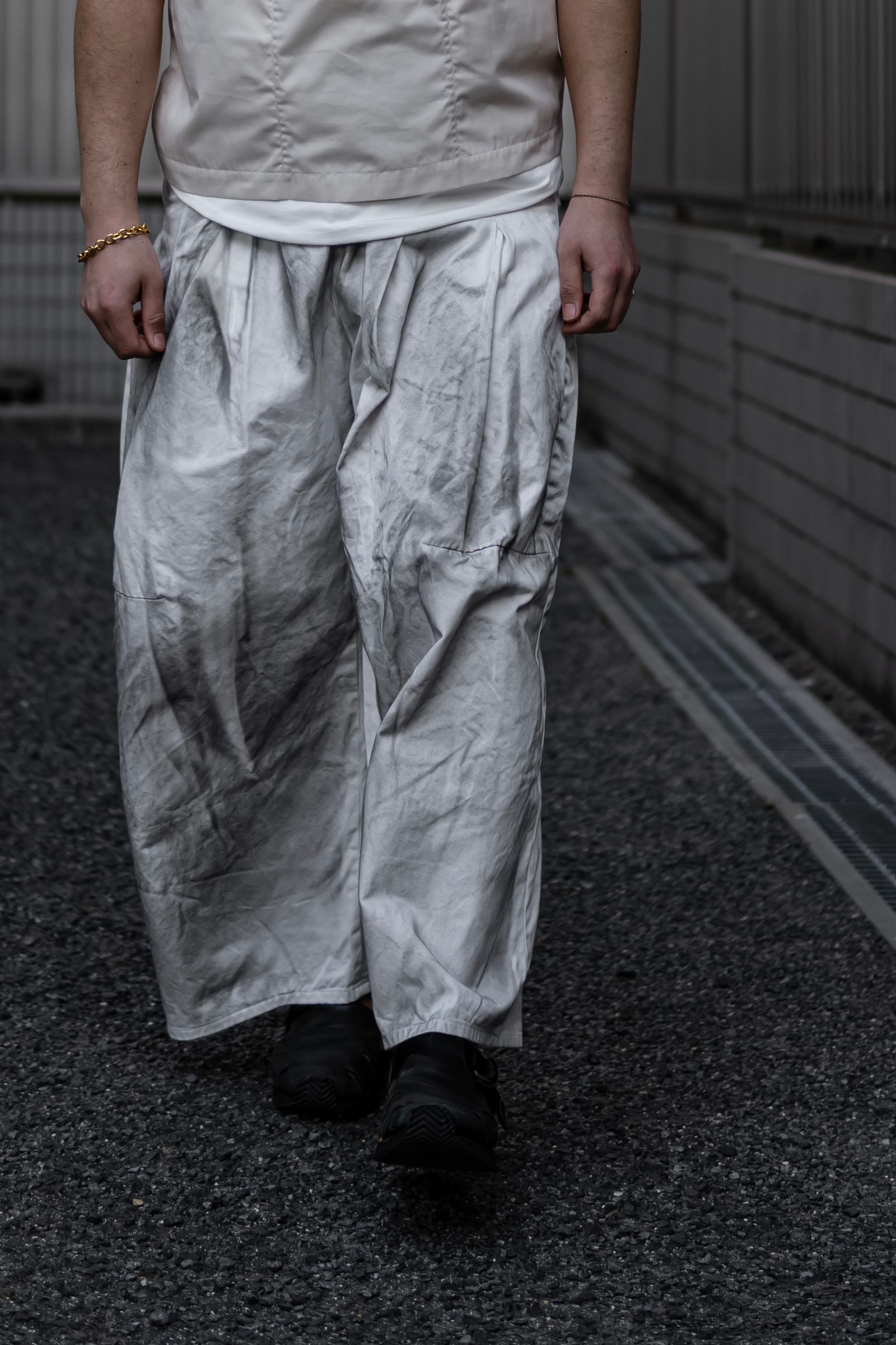 WASHED Hi, BAGGY / COLOURLESS WHITE