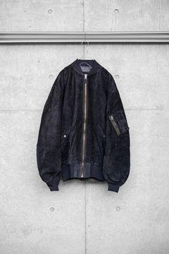 SUEDE BOMBER JACKET / Black