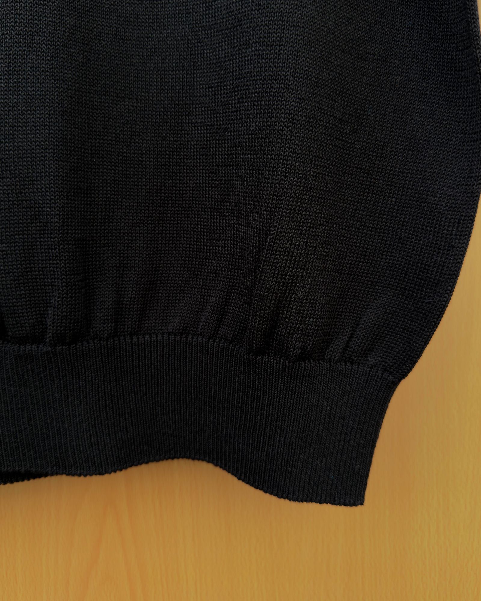 Wide knit T-Shirt / Black