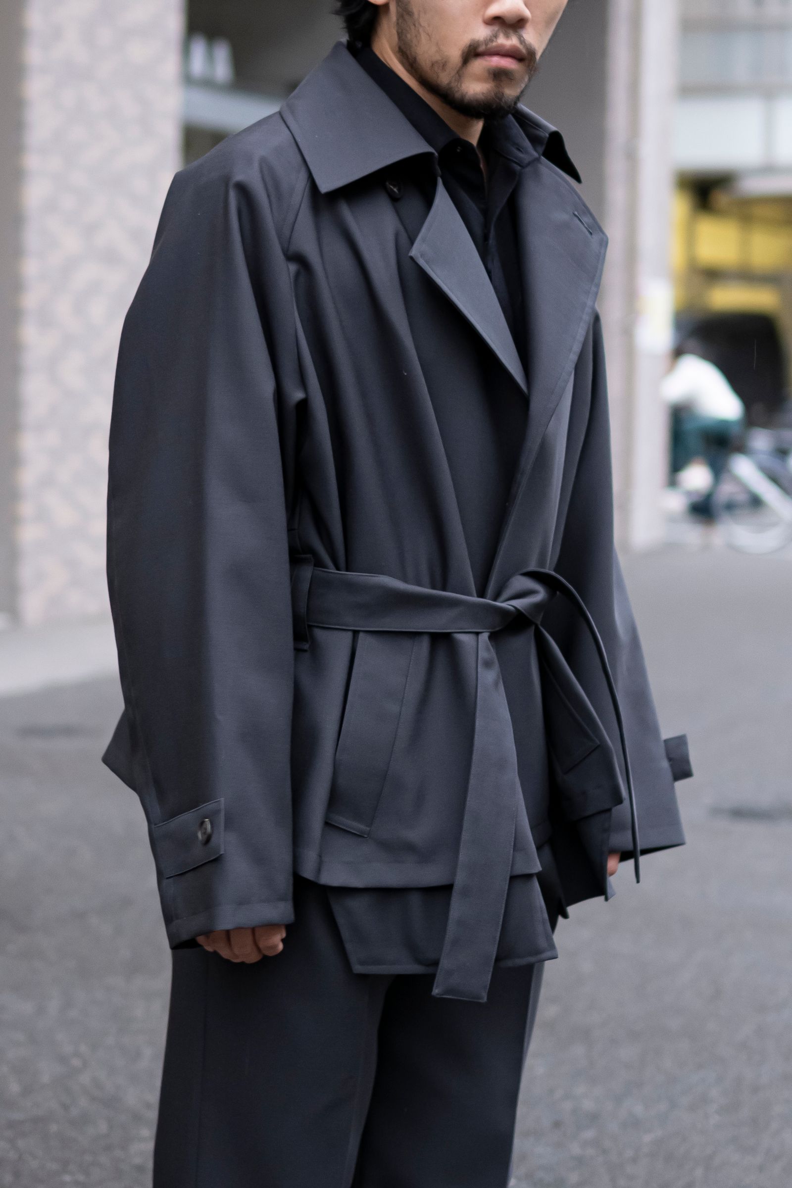 Blanc YM - Short trench coat / Gray | Retikle Online Store
