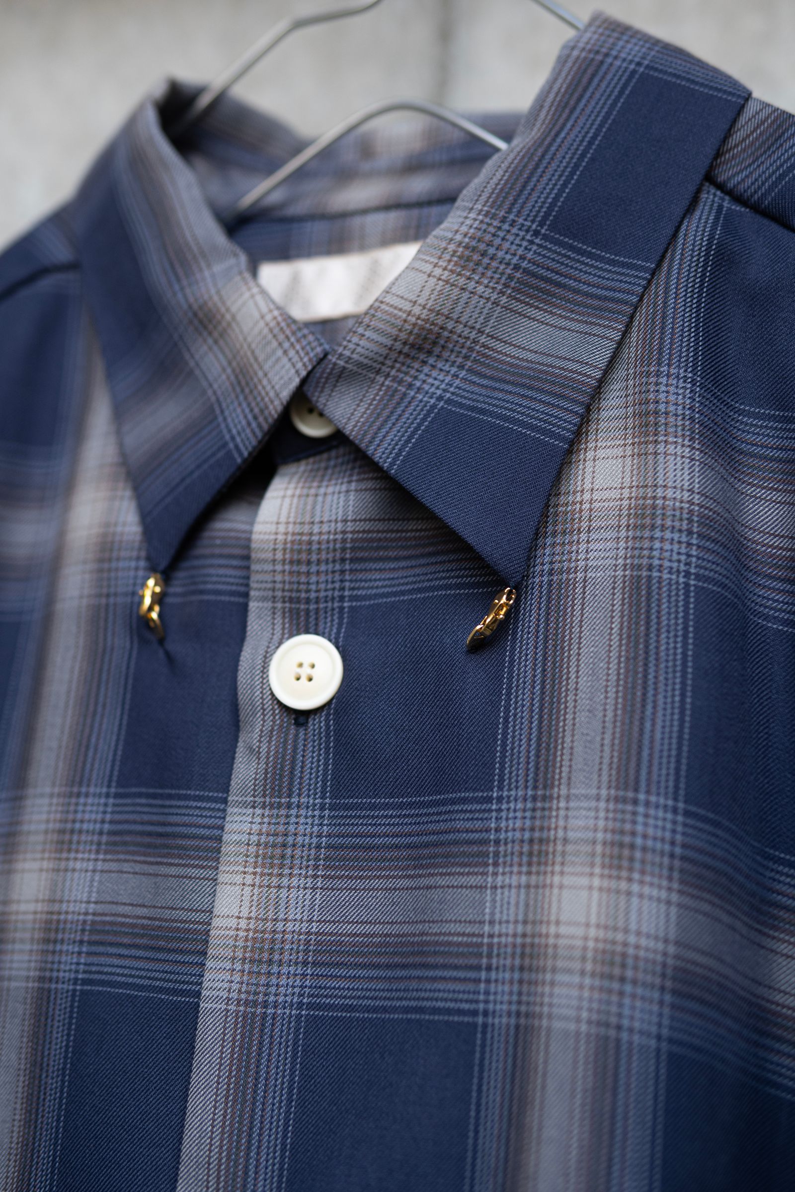 Ombre check SH / blu