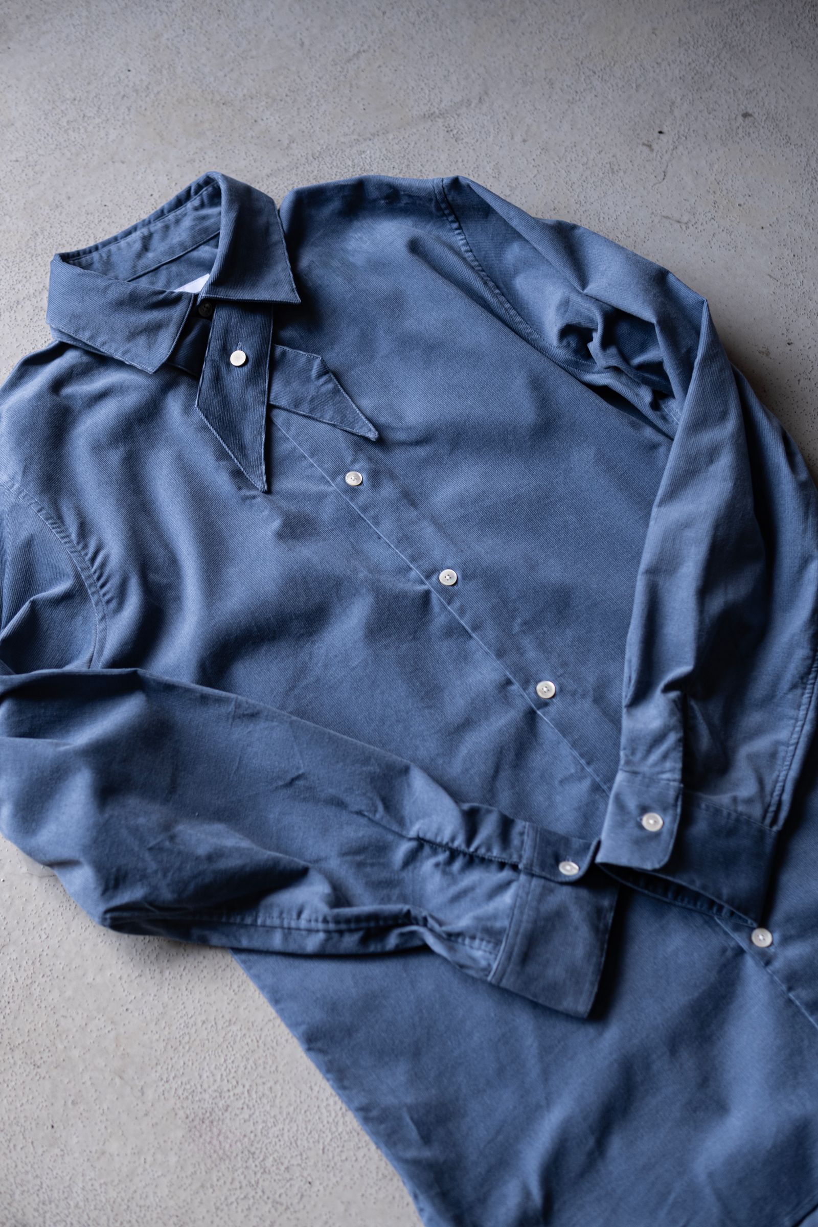 CORDUROY CROSSTIE SHIRTS / SAX BLUE