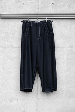 SIRO COMPACT WIDE CEREMONY “MC” TROUSERS / Black
