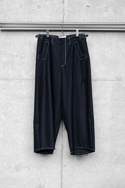 SIRO COMPACT WIDE CEREMONY “MC” TROUSERS / Black
