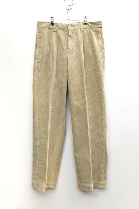 8walle Corduroy 1tuck Wide Pants / BEIGE