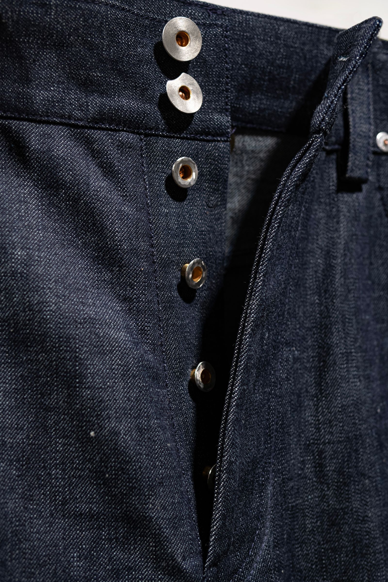 Three-d denim pants / indigo