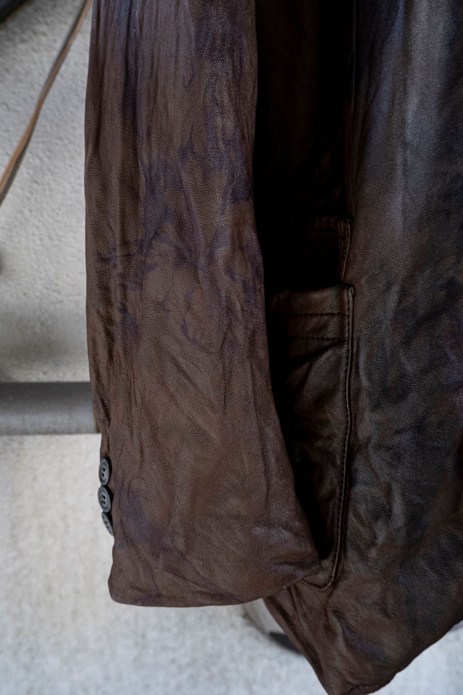 Remake shading leather jacket