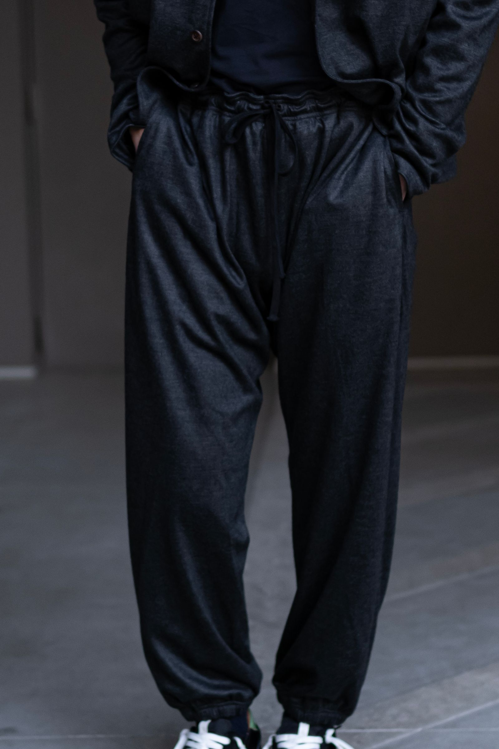 Italian jersey wide pants / gray