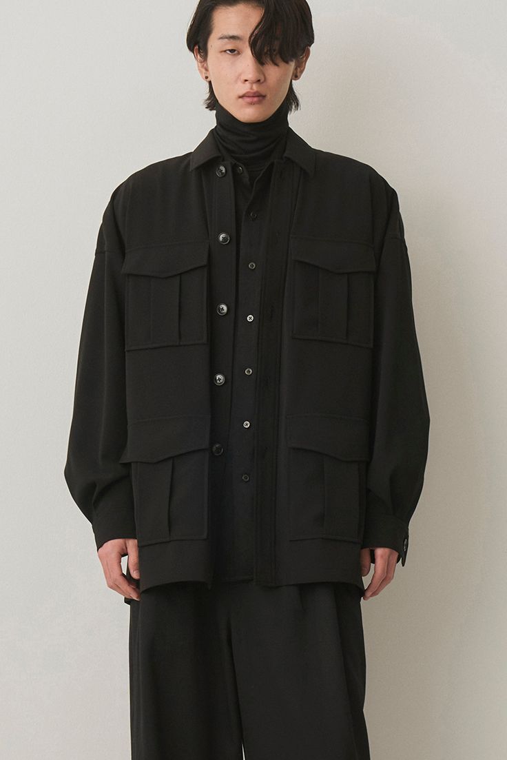 OVERSIZED SAFARI JACKET / BLACK