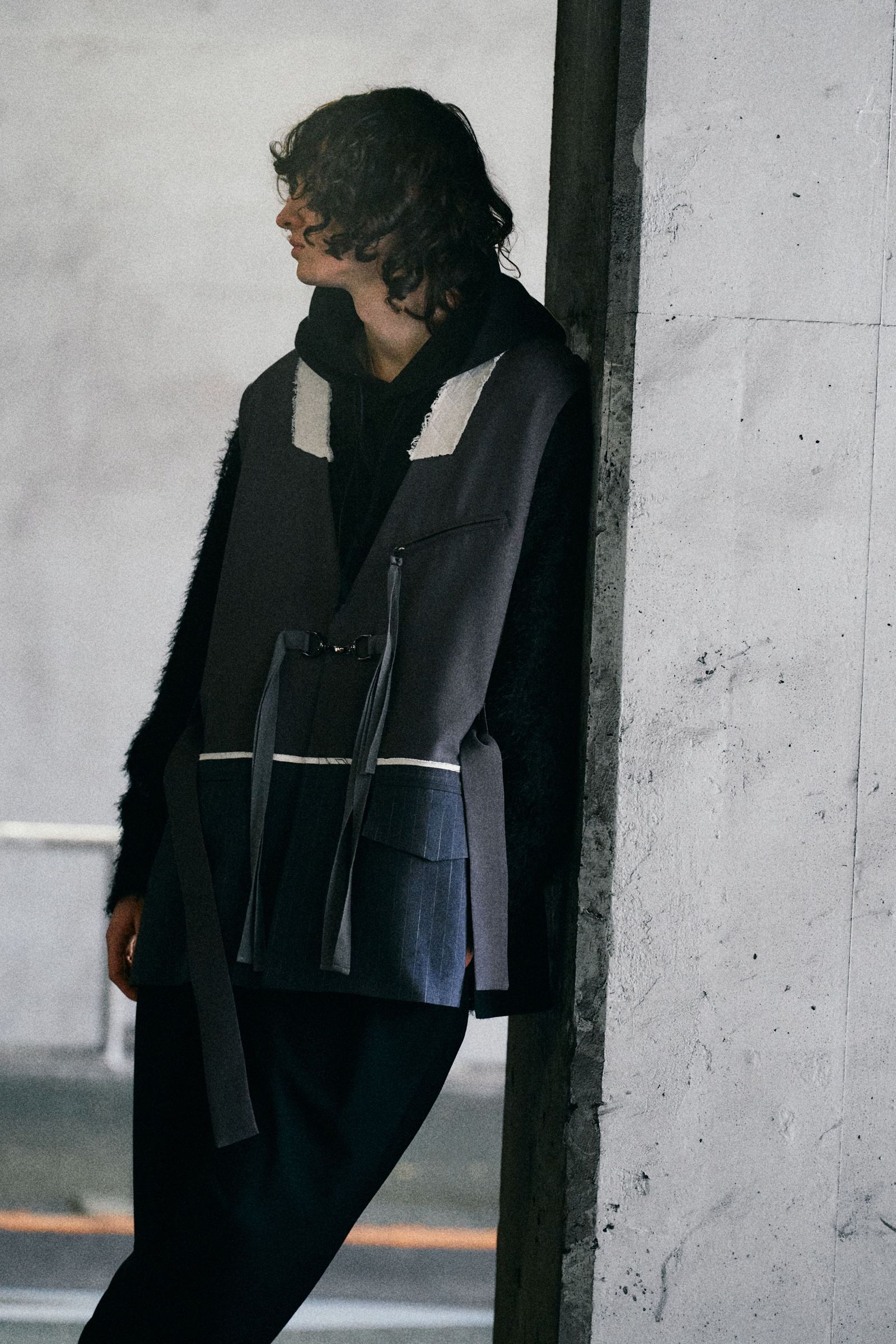 Oversized gilet / gry
