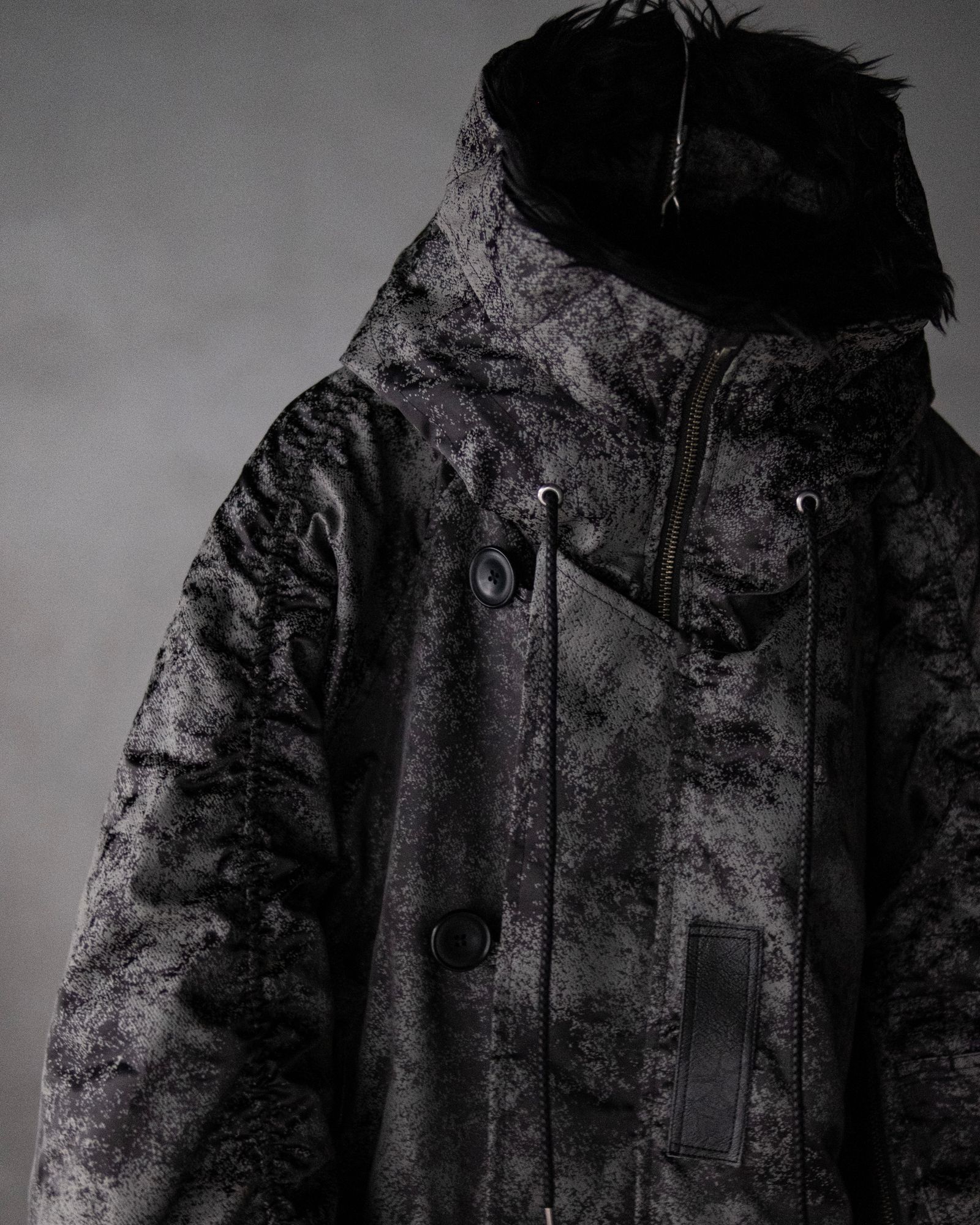 Rust printed N2 Blouson / blk