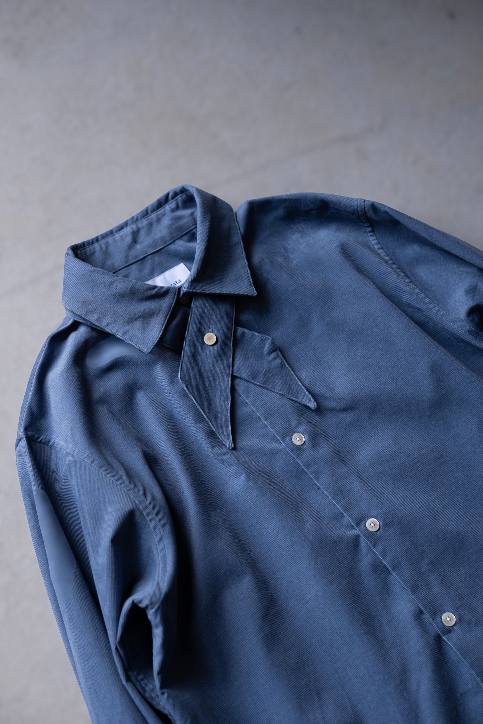 CORDUROY CROSSTIE SHIRTS / SAX BLUE